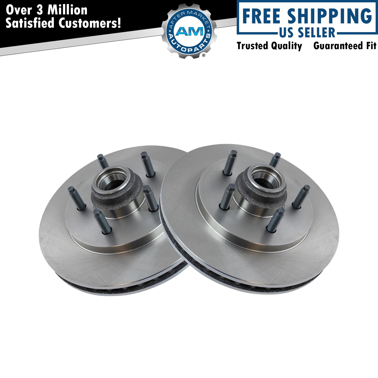 Brake Rotor Front Pair for Ford Expedition Lincoln Navigator 2WD New