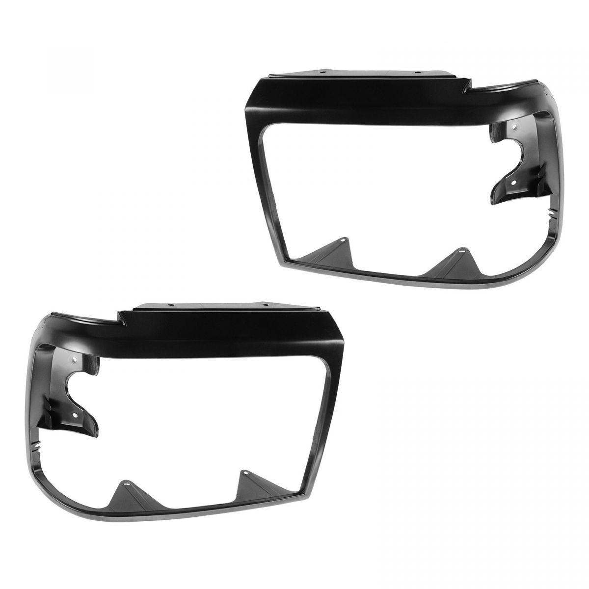 Headlight Trim Bezels Black LH & RH Pair Set for Ford Bronco F150 F250