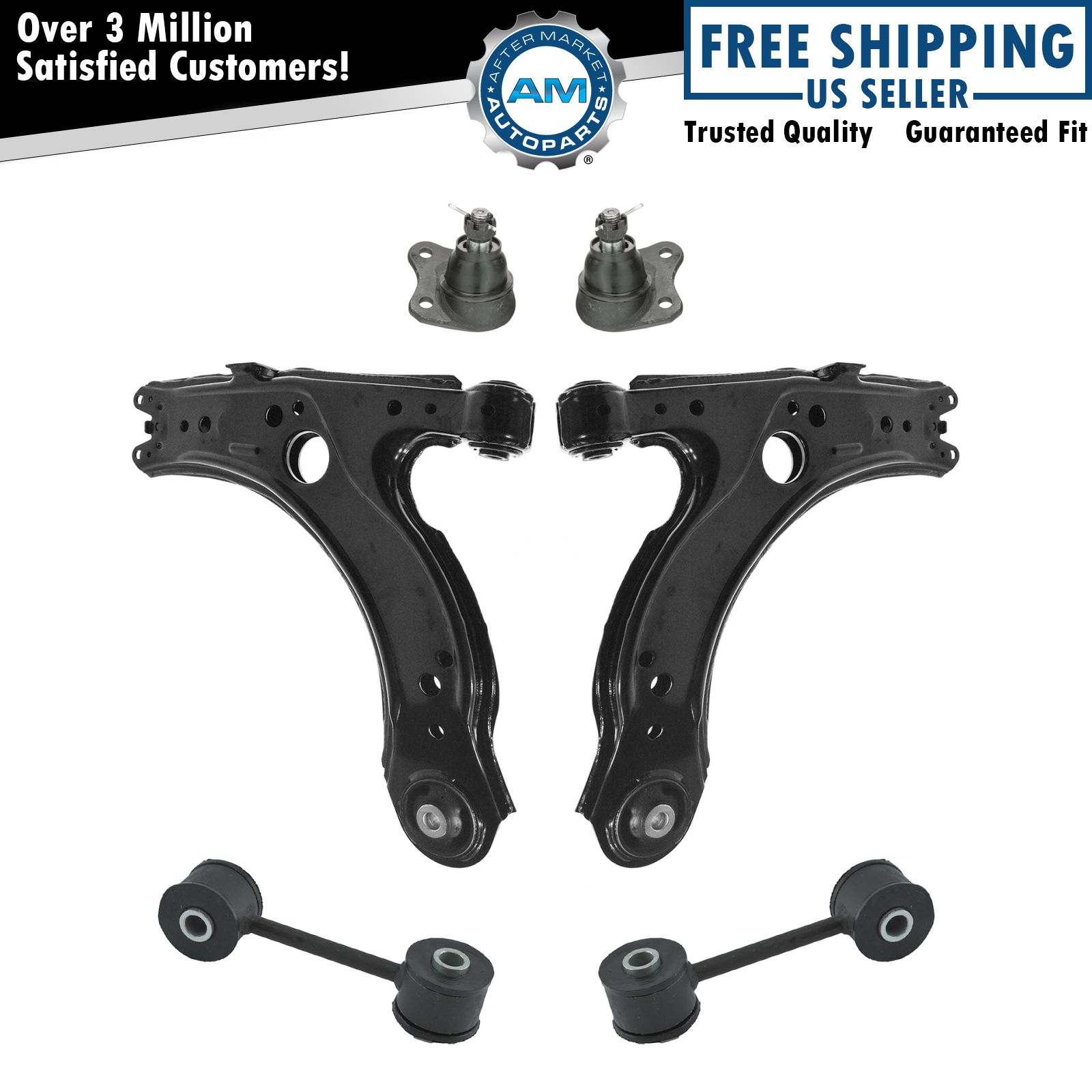 Lower Control Arm Ball Joint Sway Bar End Link LH RH Set for Golf Beetle Jetta