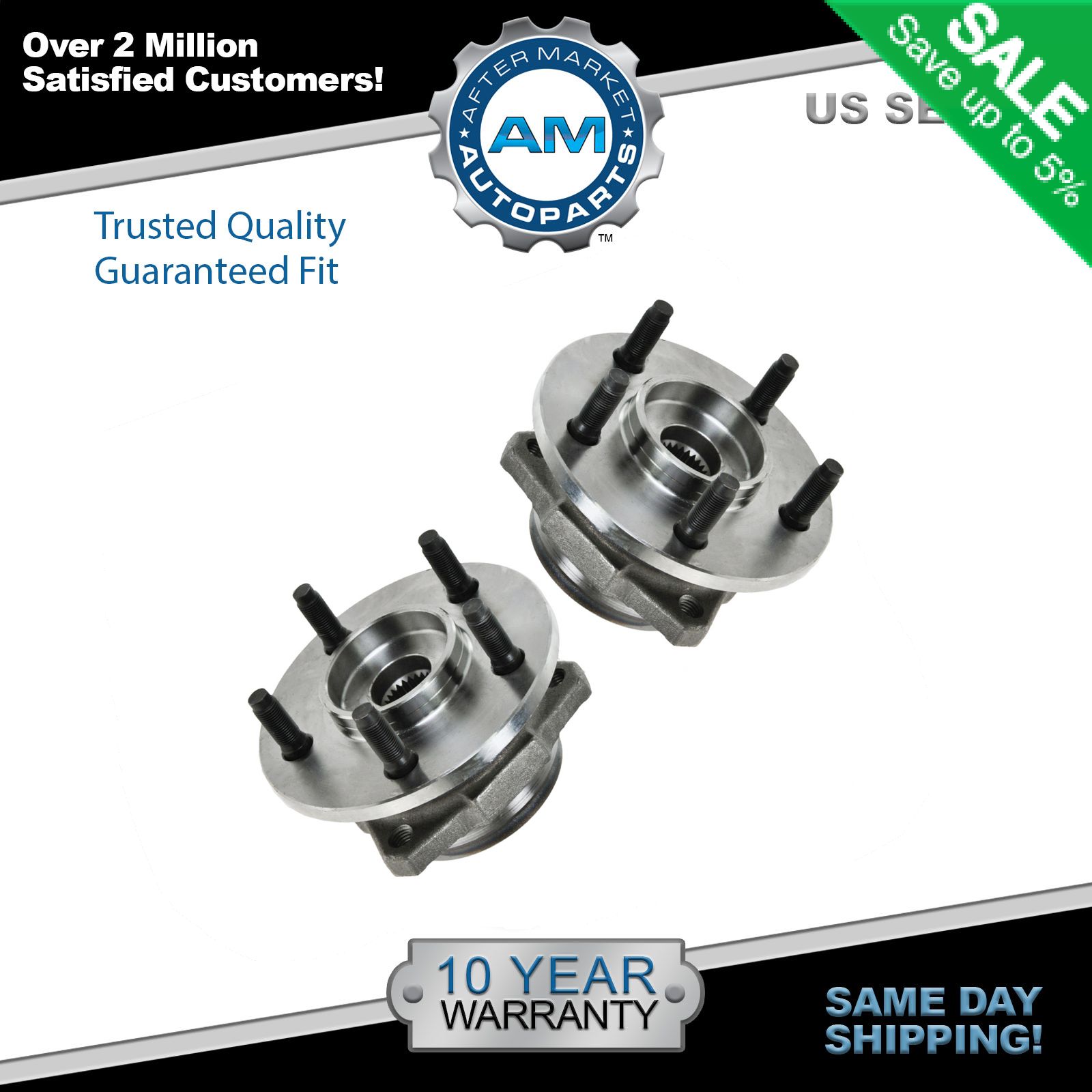 Both Front Wheel Hub and Bearing 2002 2003 2004 2005 2006 2007 Jeep