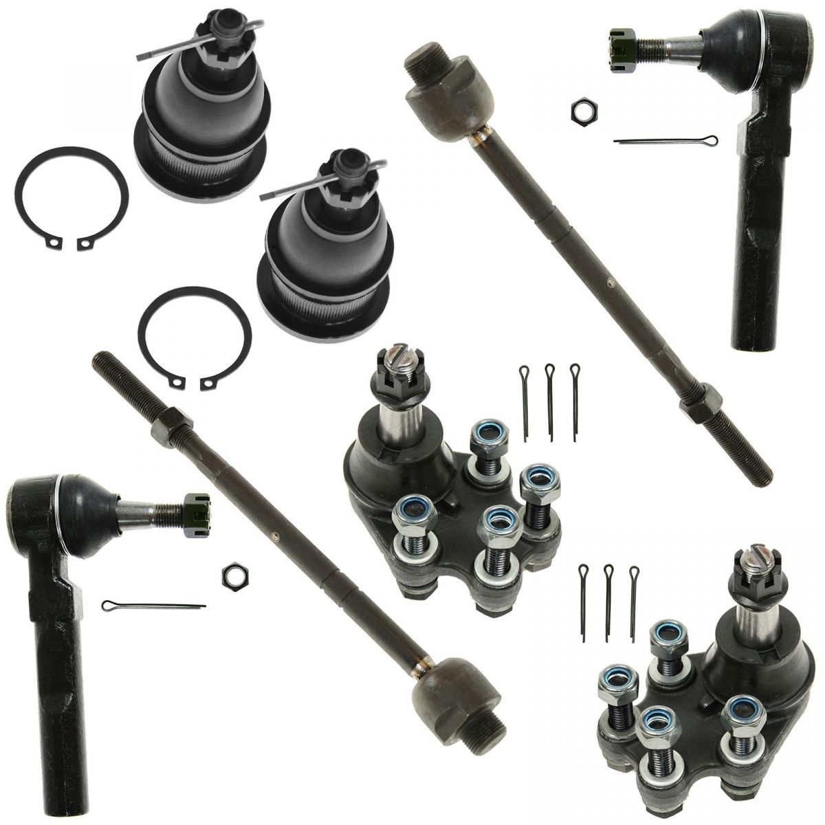 Front Upper Lower Ball Joint Inner Outer Tie Rod Steering Suspension Kit 8pc New eBay