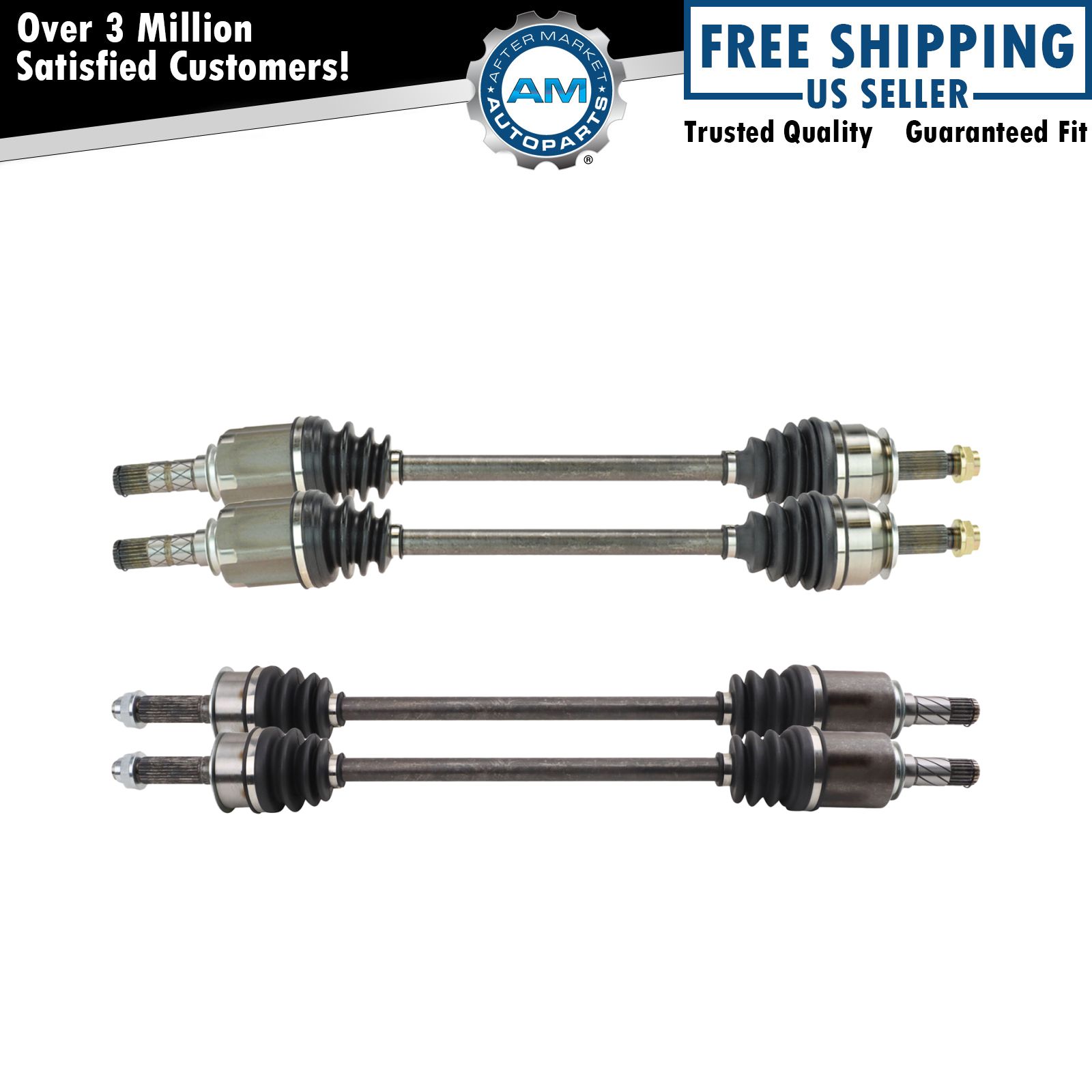 パーツ 5valve AE101 silver head CV Axle Shaft Assembly Set Front & Rear Fits 2005-2009 Subaru