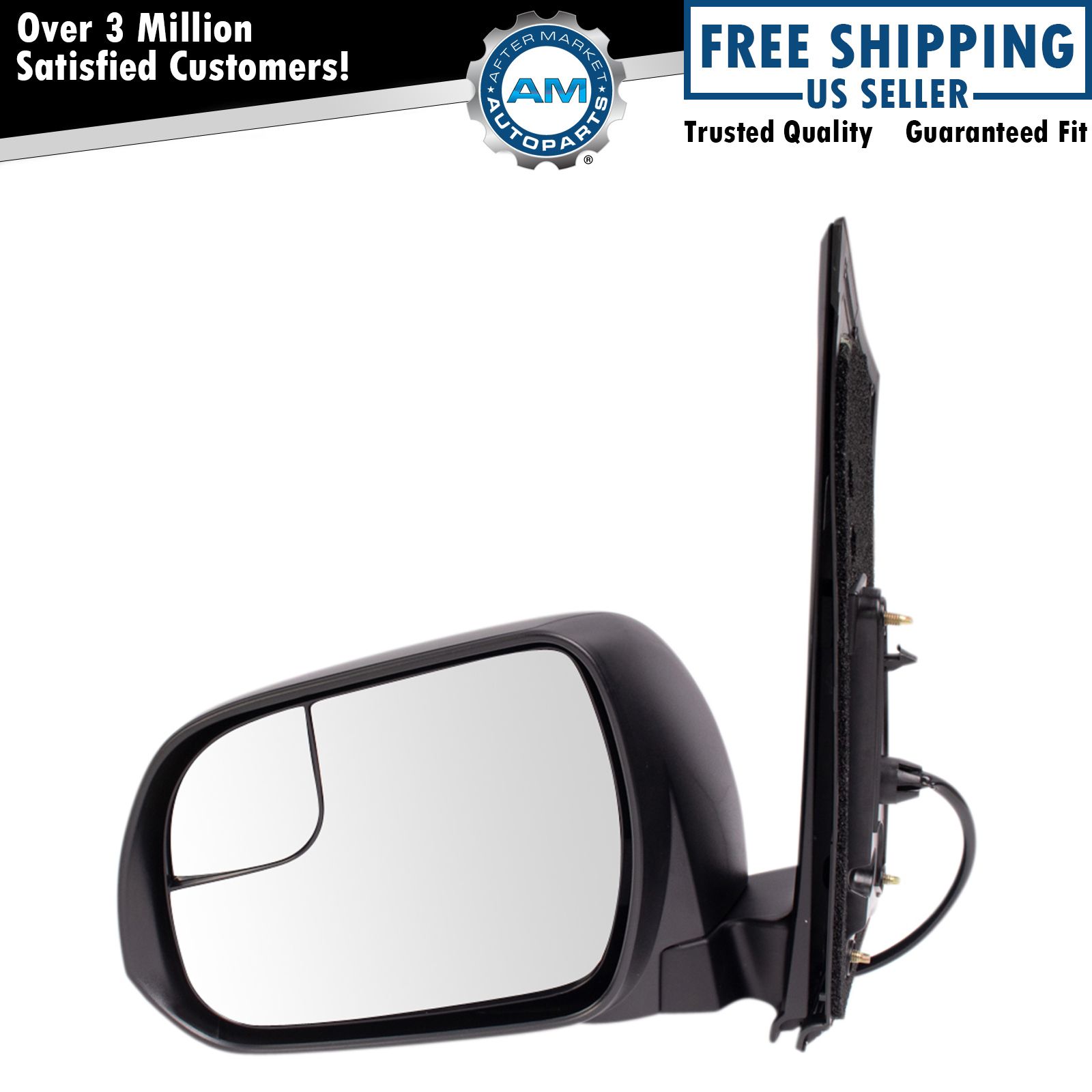 Power Blind Spot Textured Mirror LH Left Driver Side for Toyota Sienna