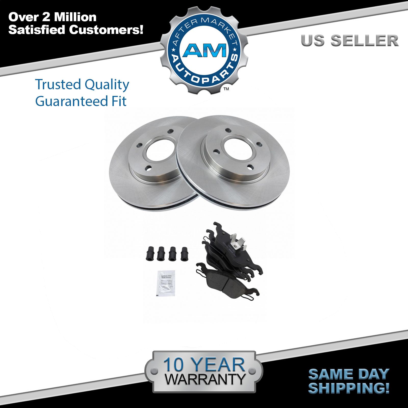 Nakamoto Front Premium Posi Ceramic Brake Pad /& Rotors Kit Set for Ford Mercury