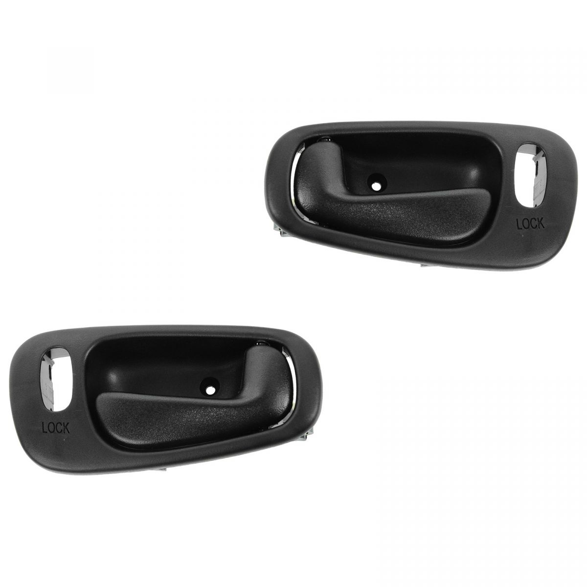 Exterior Door Handle Black Front Driver Passenger PAIR for