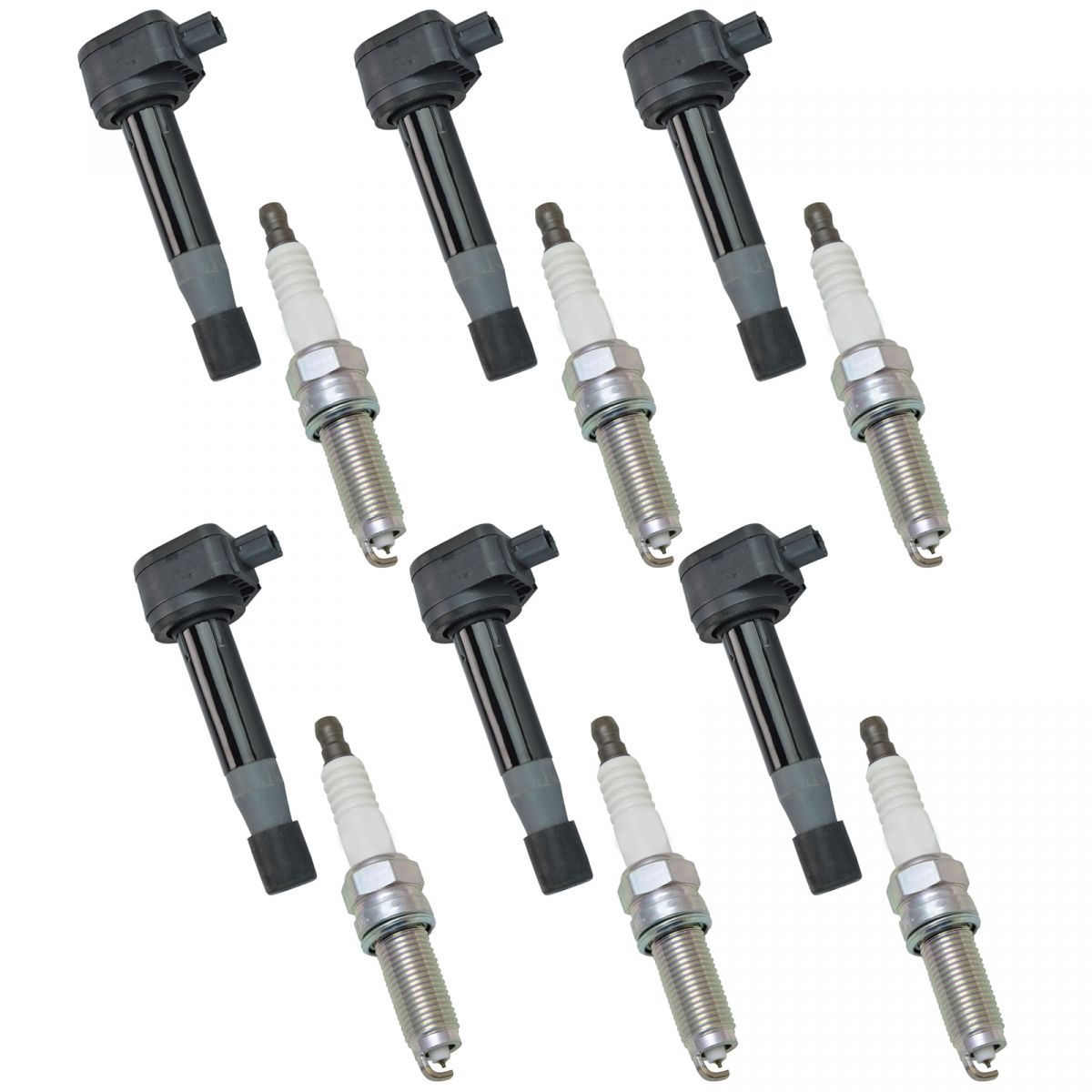 Engine Ignition Coil & NGK Spark Plug Kit 12 Piece Set for Acura Honda