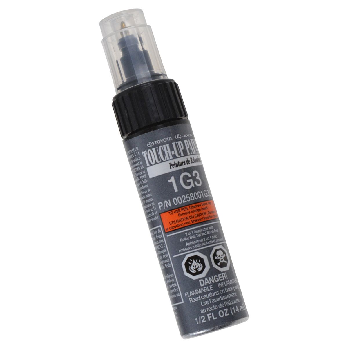 OEM Touch-Up Paint Pen Brush 1G3 Magnetic Gray Metallic 1G3 Code for