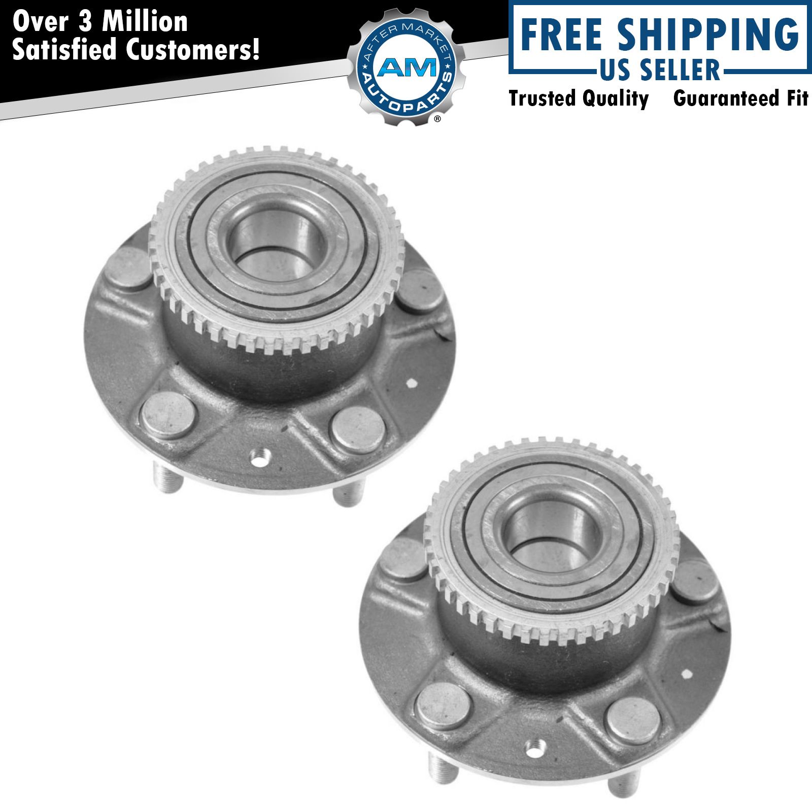 Wheel Hub & Bearing LH & RH Pair Set for Ford Probe Mazda 626 w/ ABS