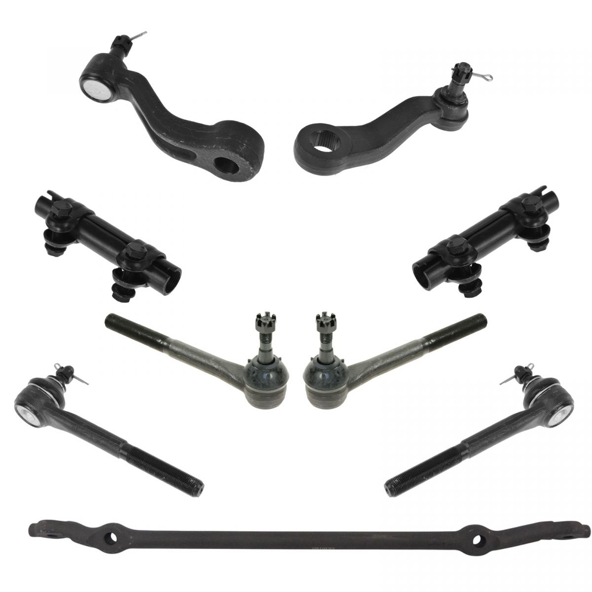 Front Tie Rod Adjuster Center Link Idler Pitman Arm Steering Kit Set