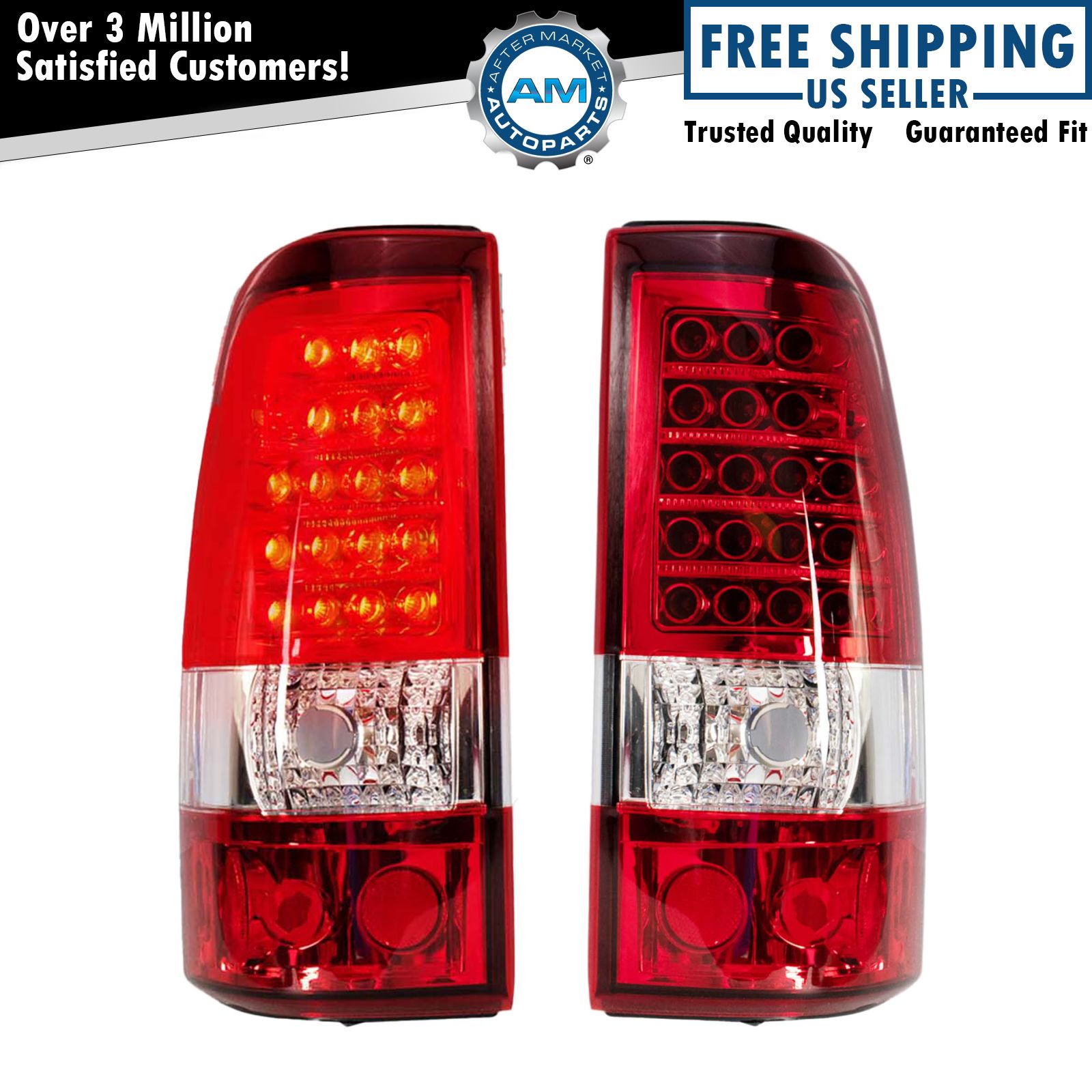 Performance LED Tail Light Red & Clear Lens for Chevrolet Truck New