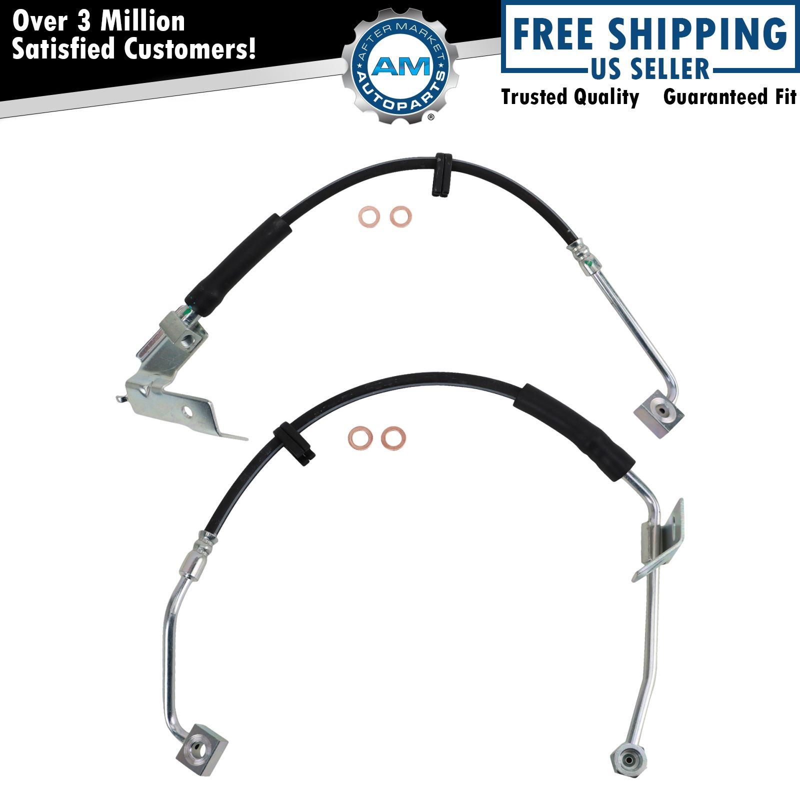 Front Brake Hose Set For 2002-2005 Dodge Ram 1500