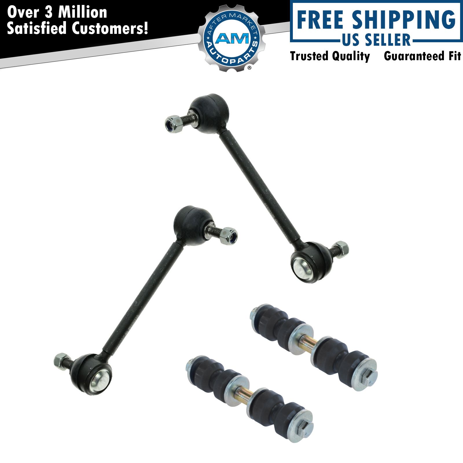 4 Piece Suspension Kit Front & Rear Sway Bar Link Set for Chevy Buick Olds GM
