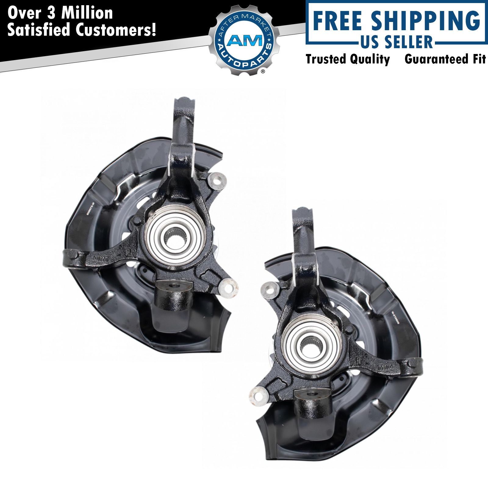 2pc Complete Wheel Bearing & Steering Knuckle Assembly Set for Toyota Avalon