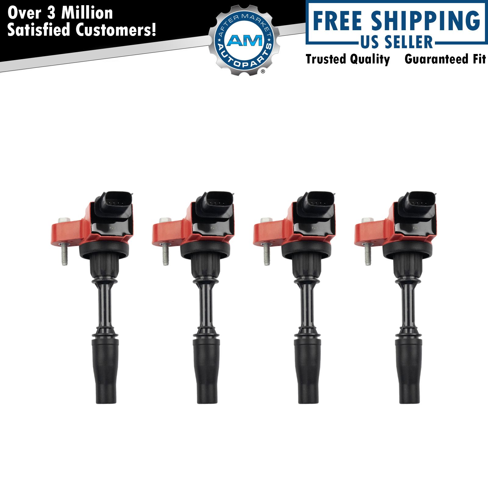 Premium High Performance Engine Ignition Coil Kit of 4 for GM New
