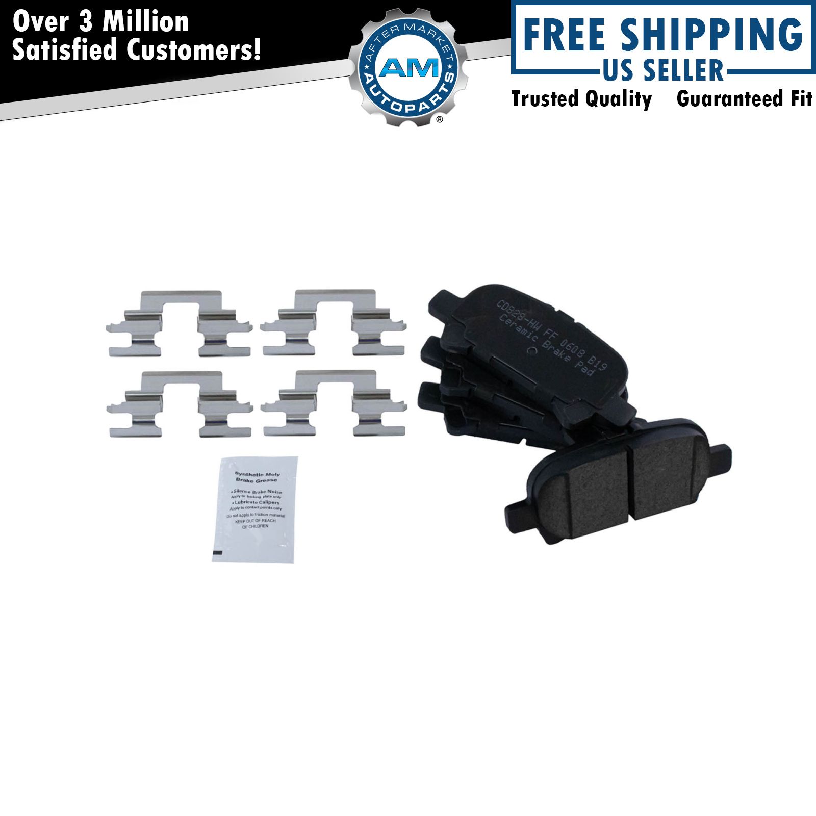 Rear Ceramic Brake Pad LH & RH Set Kit for Toyota Avalon Camry Solara