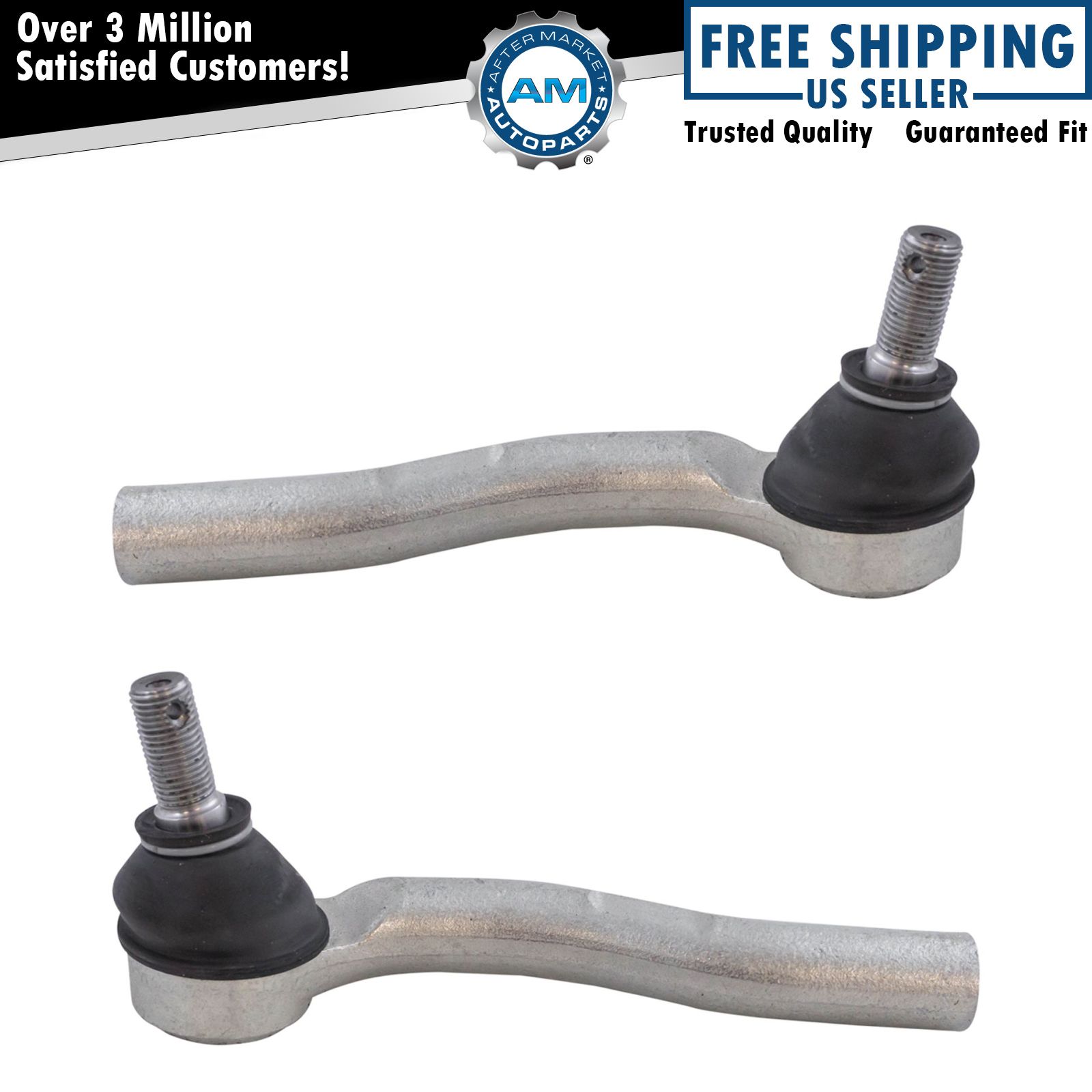 Front Outer Tie Rod End Pair Driver & Passenger Sides for Honda CRV
