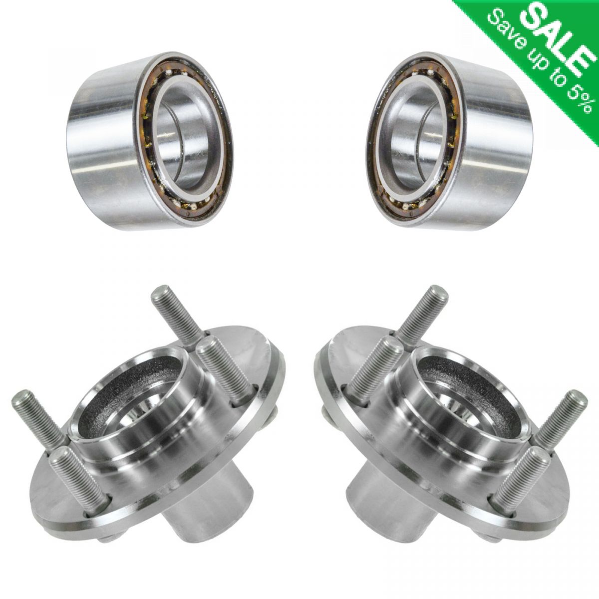 Front Wheel Hub & Bearing Kit Left & Right Pair Set For Nissan Altima
