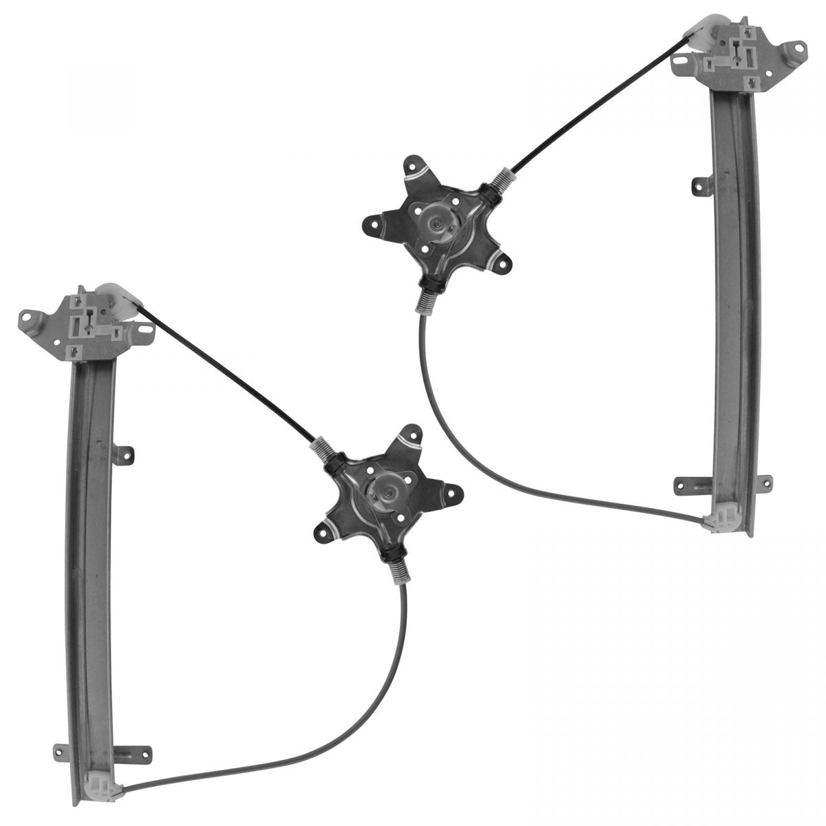 Front Manual Window Regulators Left & Right Pair Set for Nissan