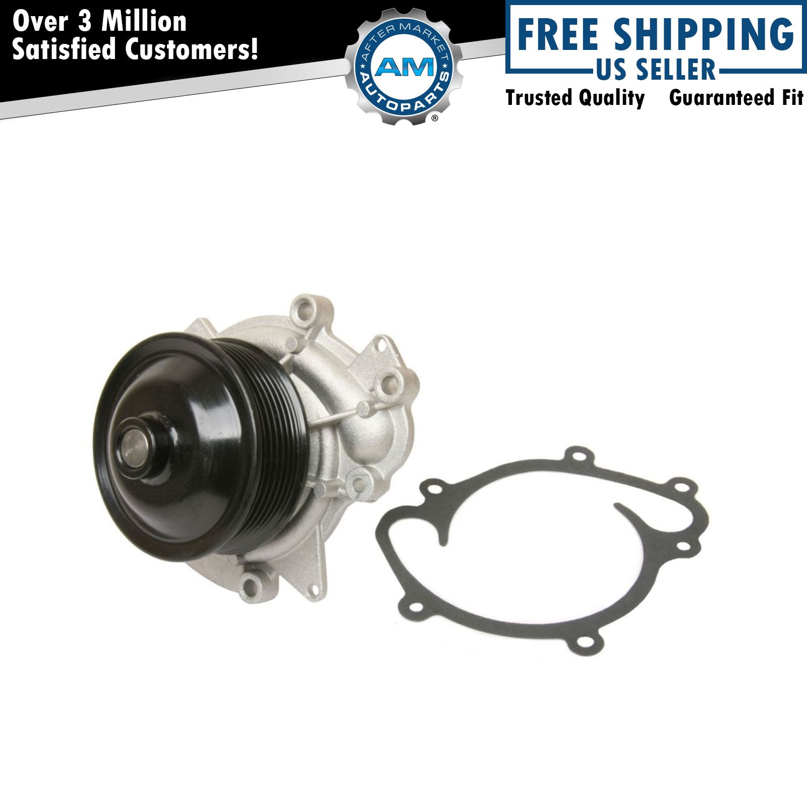 Water Pump w/ Pulley & Gasket for Mercedes Benz E320 GL320 GL350 ML R Class