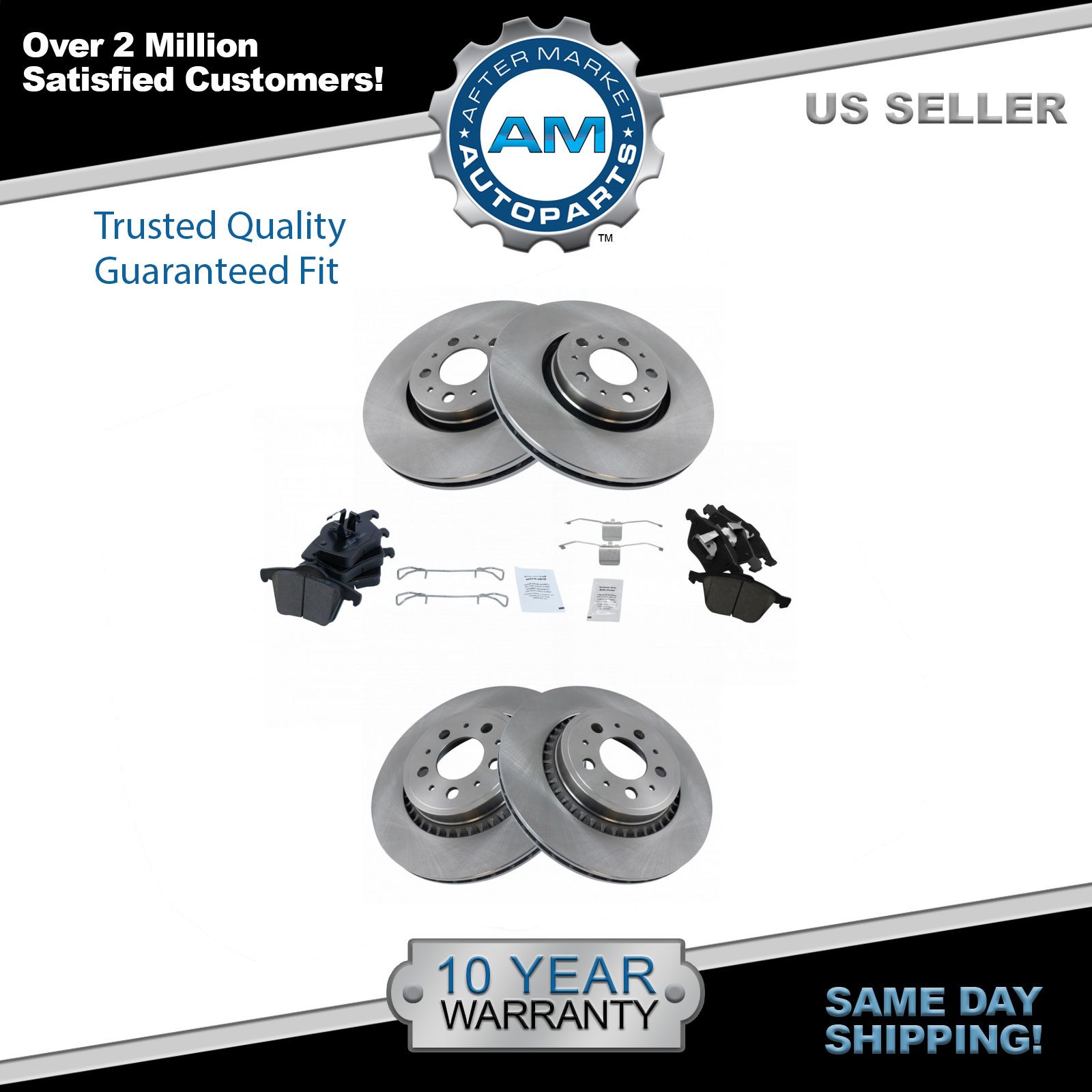 2005 Fits Volvo XC90 Rear Parking Brake Shoe With Two Years Warranty 4 Pieces Included For Both Left and Right