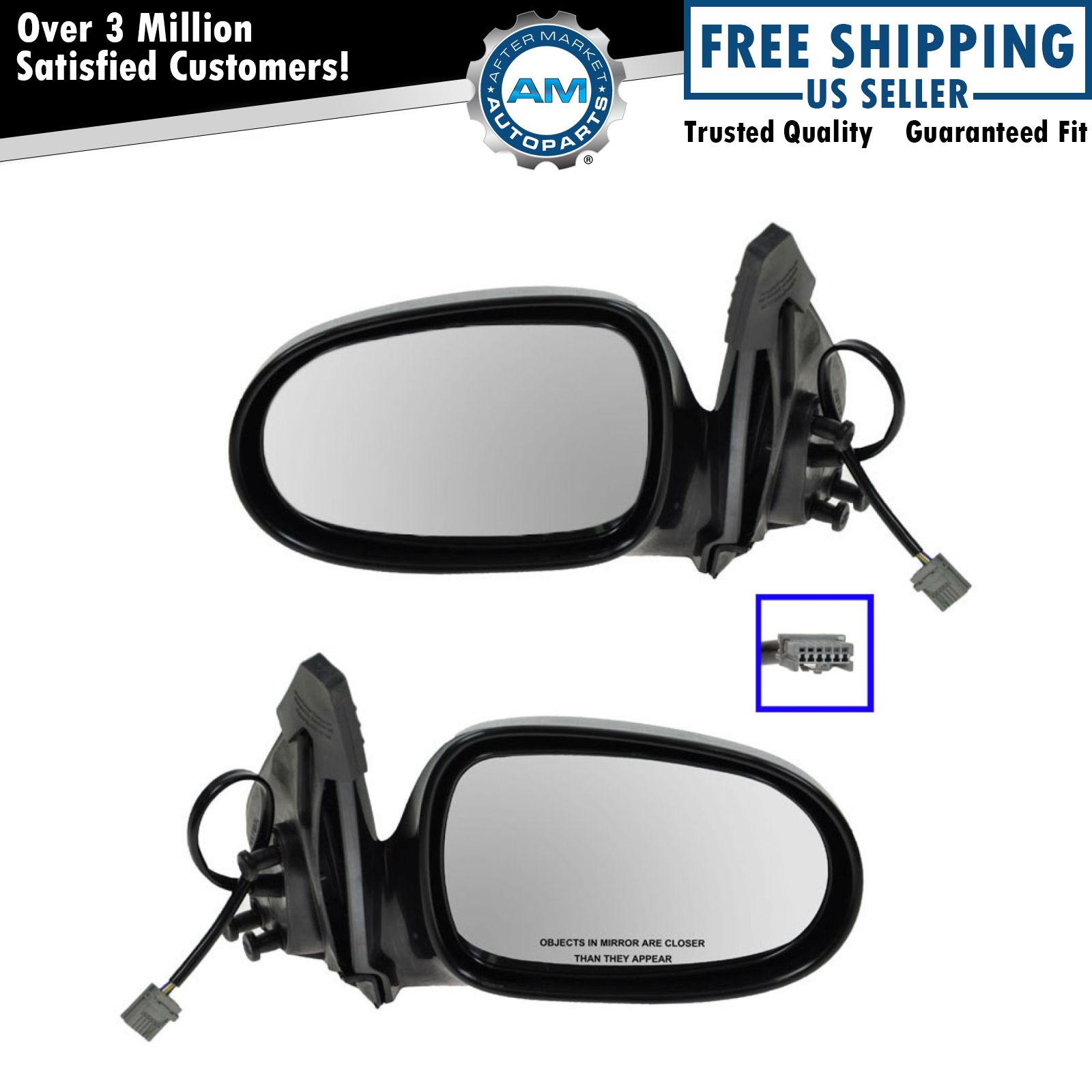 Power Side View Door Mirrors Left & Right Pair Set NEW for 00-06 Nissan Sentra