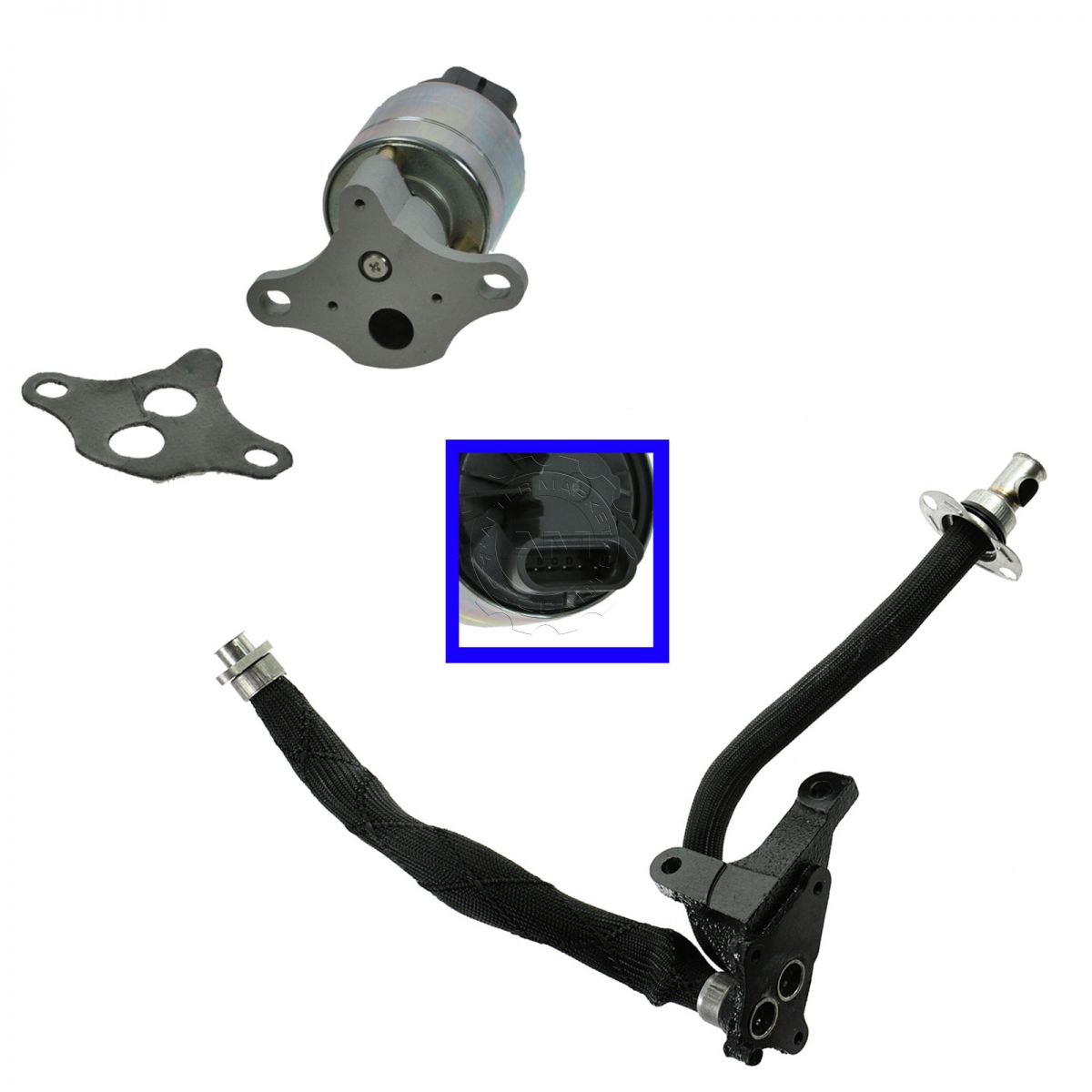 Emissions EGR Tube and Valve Kit Set for Chevy GMC Cadillac Silverado