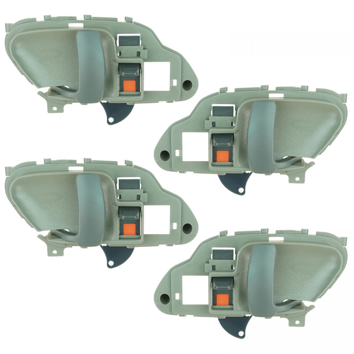 Door Handles Interior Gray Front Rear Kit Set of 4 for Chevy GMC