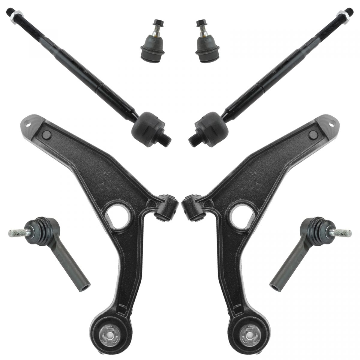 8 Piece Kit Tie Rod Control Arm Ball Joint LH & RH Sides for Avenger