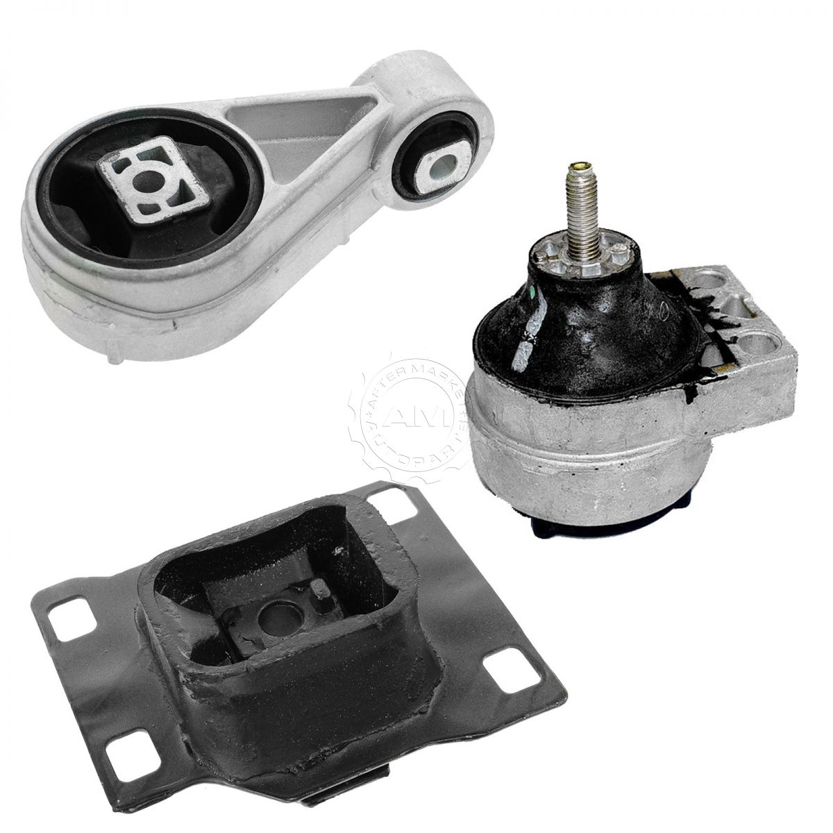 Motor Mounts Kit Compatible with 08-11 Ford Focus 2.0L Auto Automatic and Manual Trans Transmission AT MT 3pcs Set 2008 2009 2010 2011 Engine Mounts