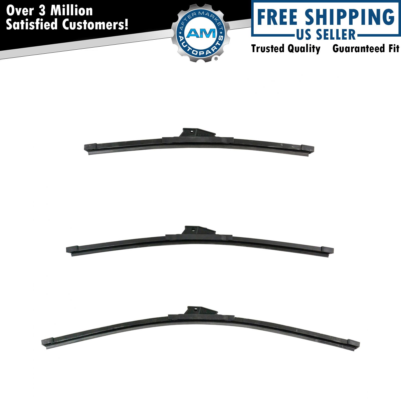 Trico Ice & Ice Windshield Wiper Blade Front & Rear 3pc Set