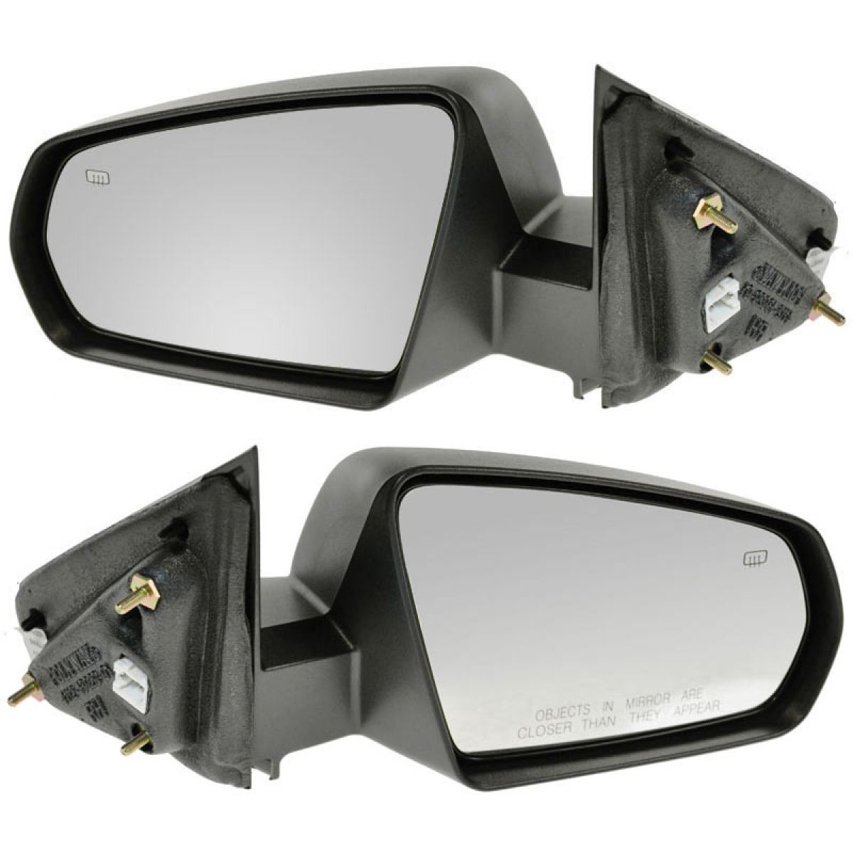 Details About Side View Mirrors Power Heated Black Lh Rh Pair Set For 08 13 Dodge Avenger