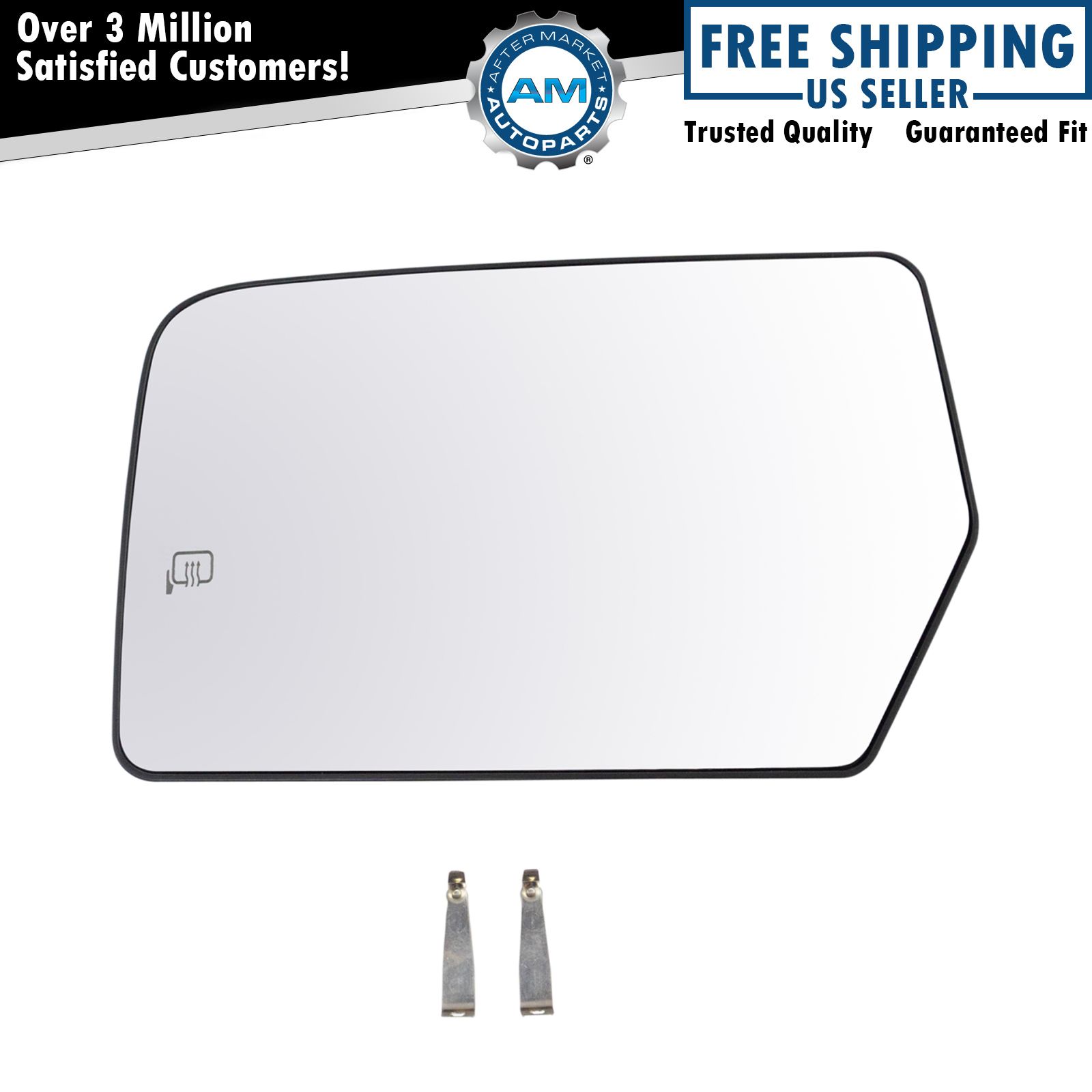 Mirror Glass Heated with Backing Plate Driver Side Left LH for 07-11 Expedition