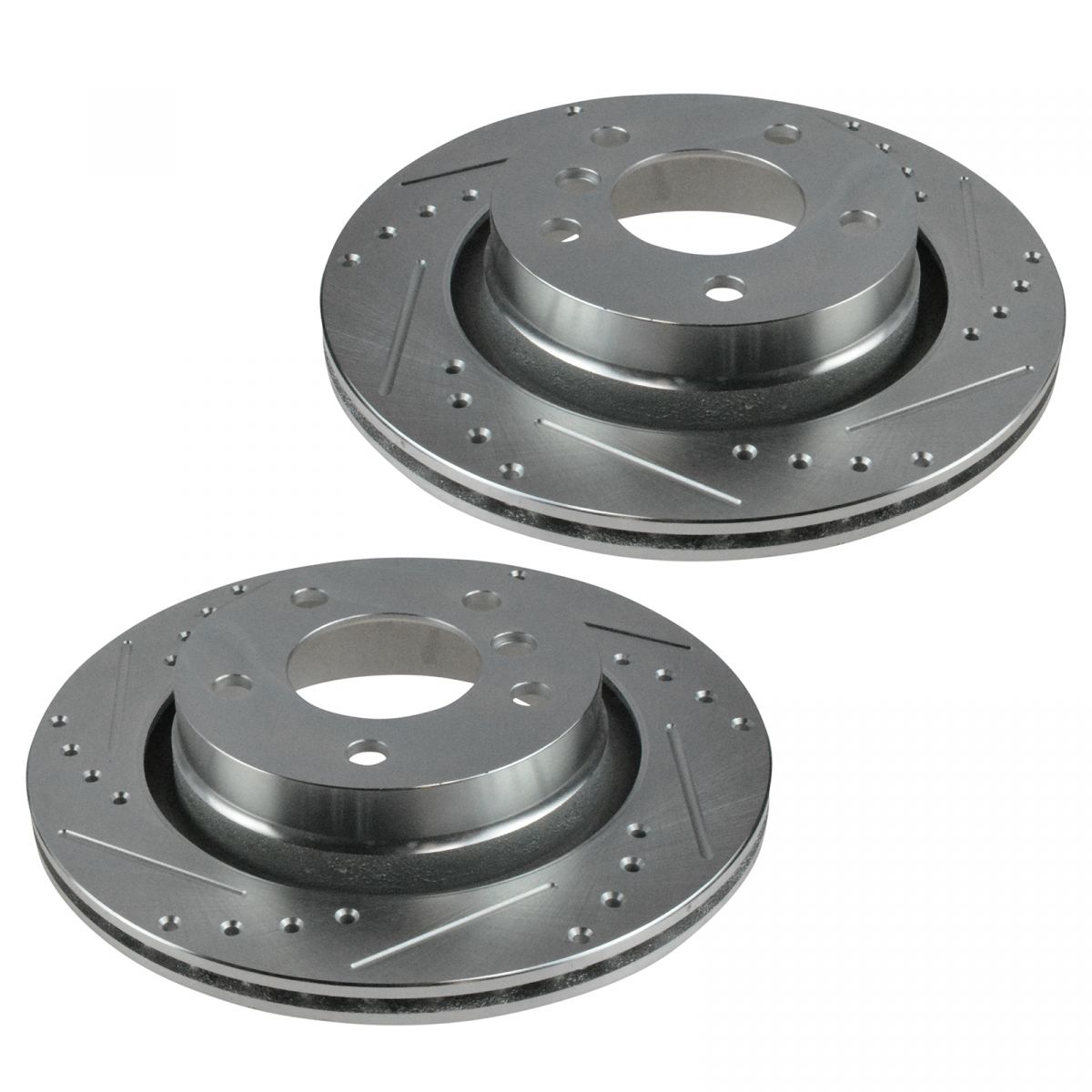 Performance Brake Rotor Drilled & Slotted Zinc Coated Front & Rear Kit eBay