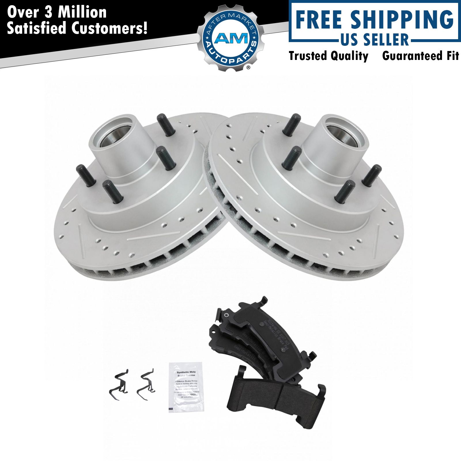 Front Brake Pad & Performance Rotor Kit for Chevy GMC Buick Pontiac