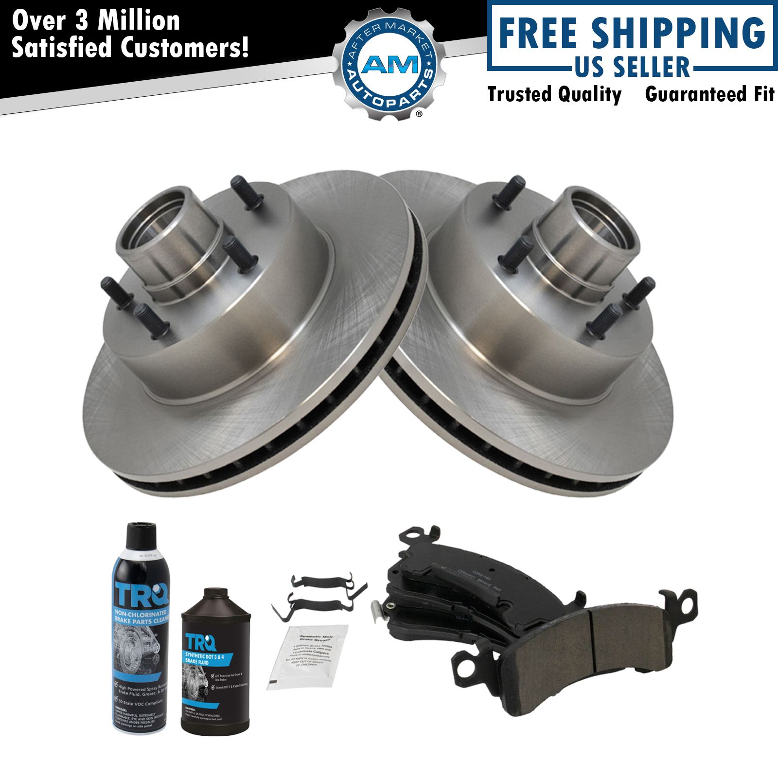 Posi Ceramic Brake Pad & Rotor Kit Front w/Chemicals