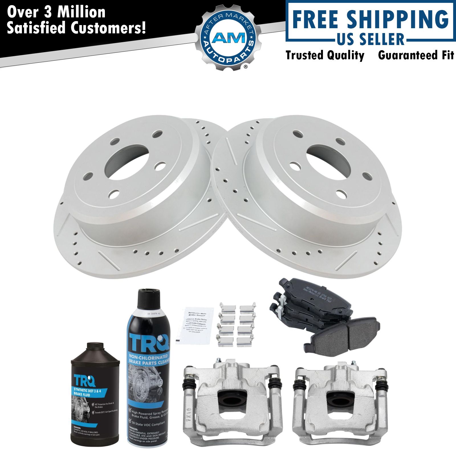 <b>Dot 3 & 4 Semi-Metallic Brake Pad & Rotor Kit</b>
