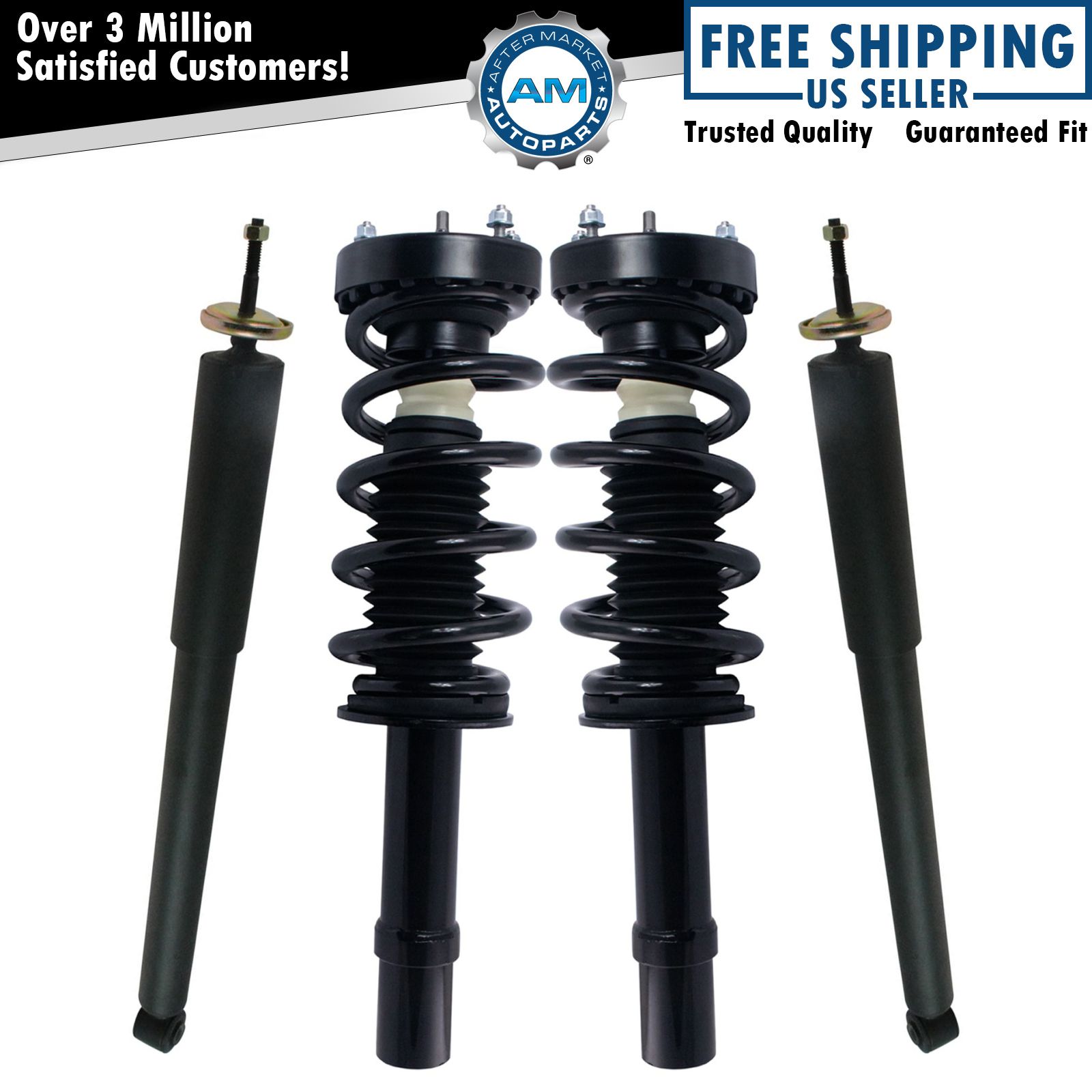 Front Rear Complete Strut Spring Assembly Shock Absorber 4pc Kit for Charger AWD