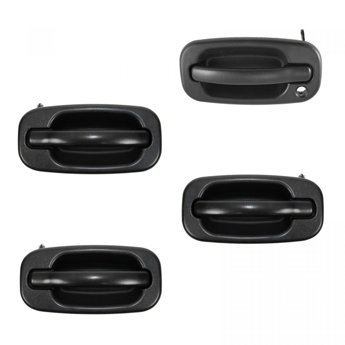 Door Handle Textured Black Front & Rear Kit Set of 4 for Chevy GMC ...