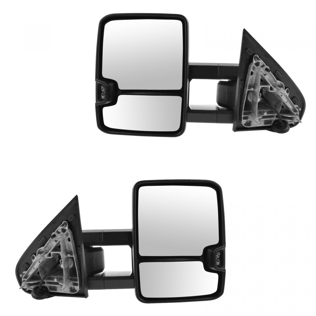 Black Fold Power Side View Mirrors Pair Set for 88-00 Chevy GMC Truck New RH+LH