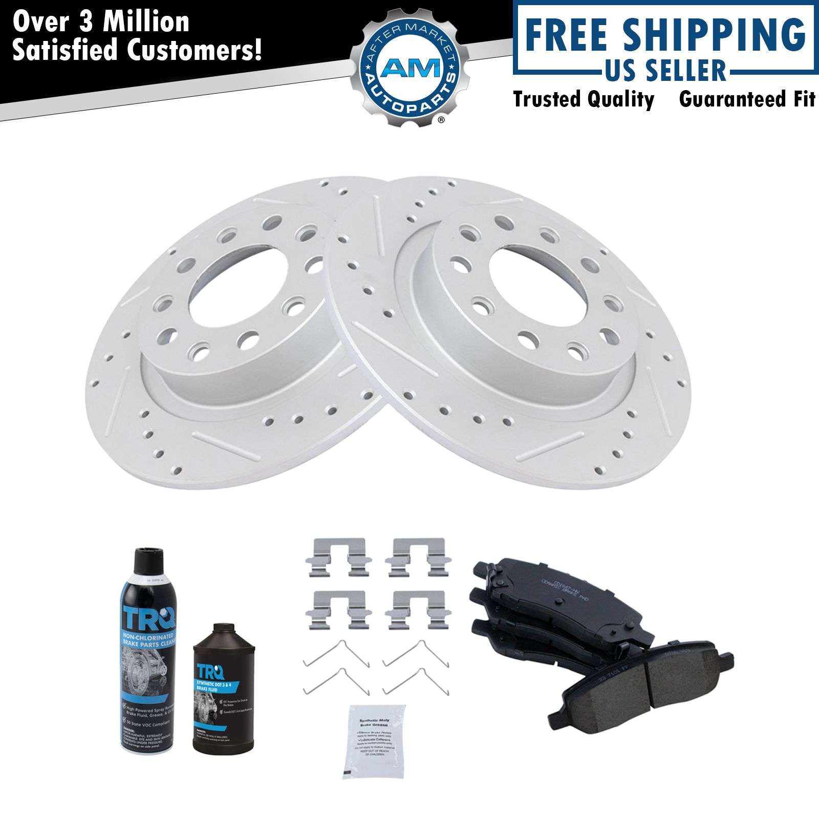 <b>Dot 3 & 4 Ceramic Brake Pad & Rotor Kit</b>