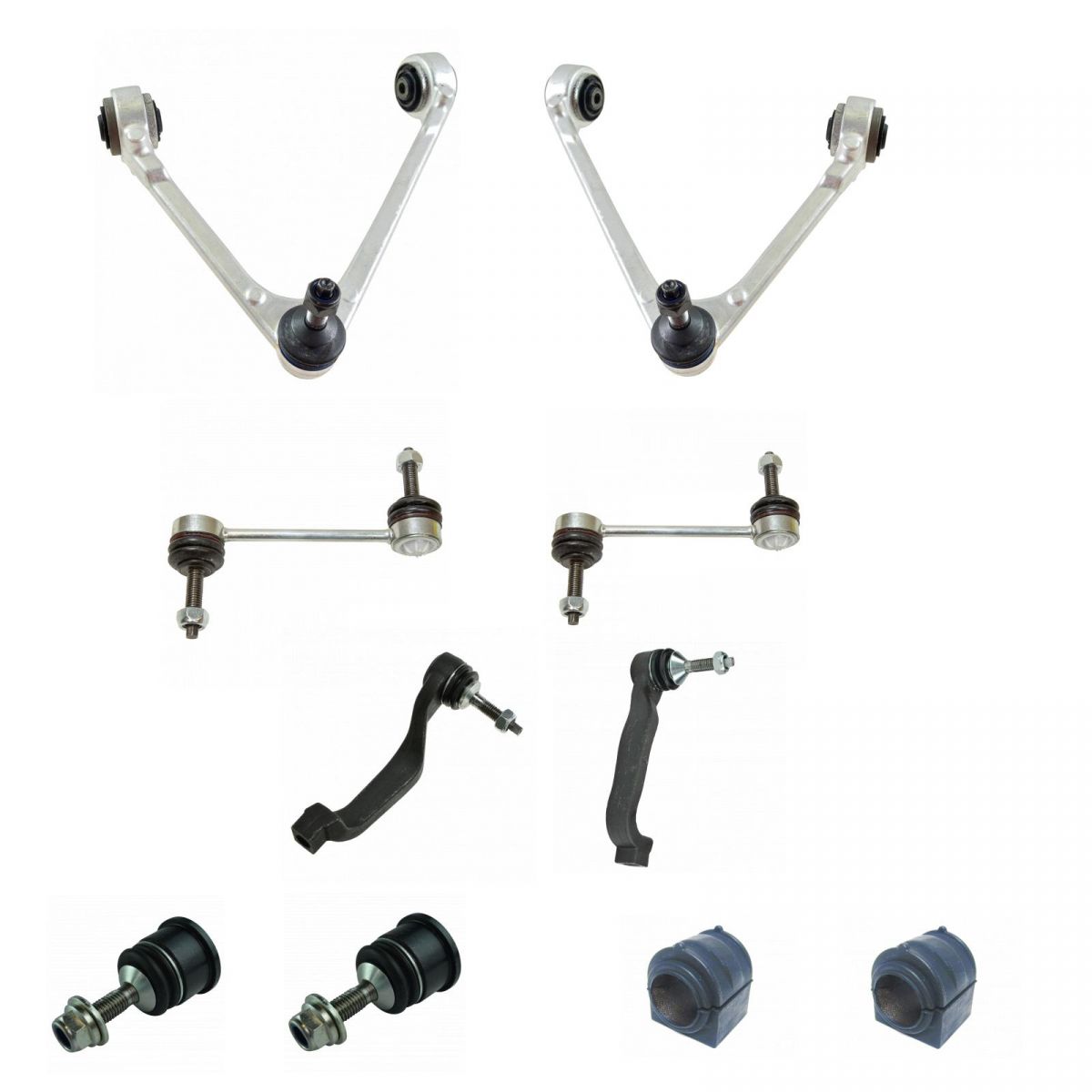 Front Tie Rod Sway Bar Control Arm Suspension Kit for 0002 Jaguar S