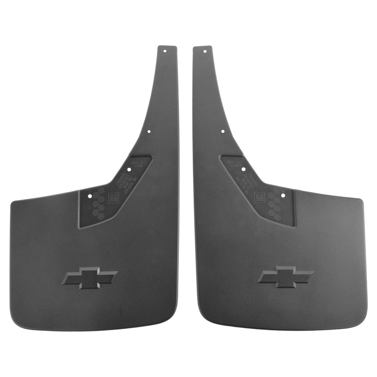 OEM Splash Guard Mud Flap Black Rear Flat Contour Pair Set for Chevy