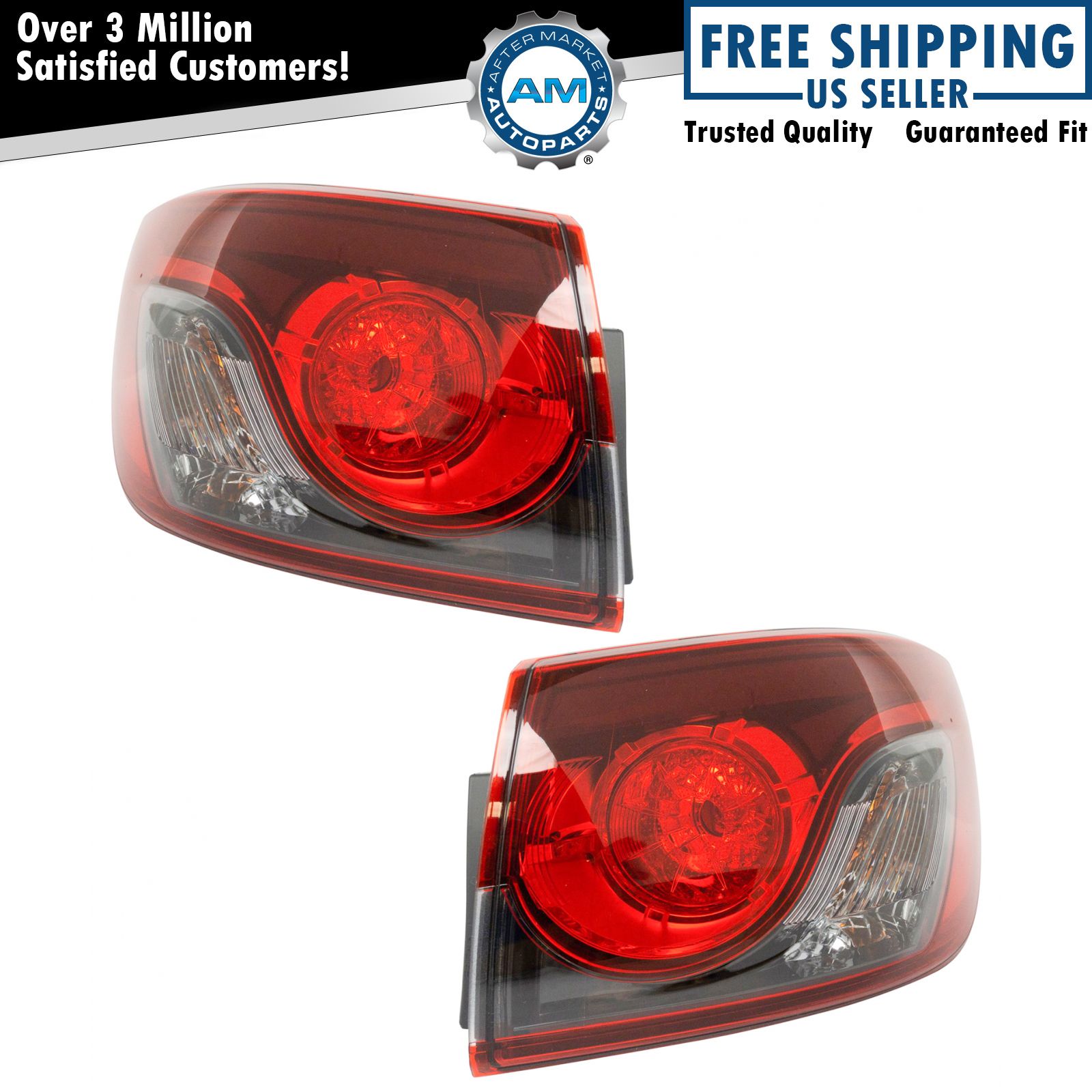 Outer Tail Light Lamp Assembly LH RH Kit Pair Set of 2 for 13-15 Mazda CX-9 New