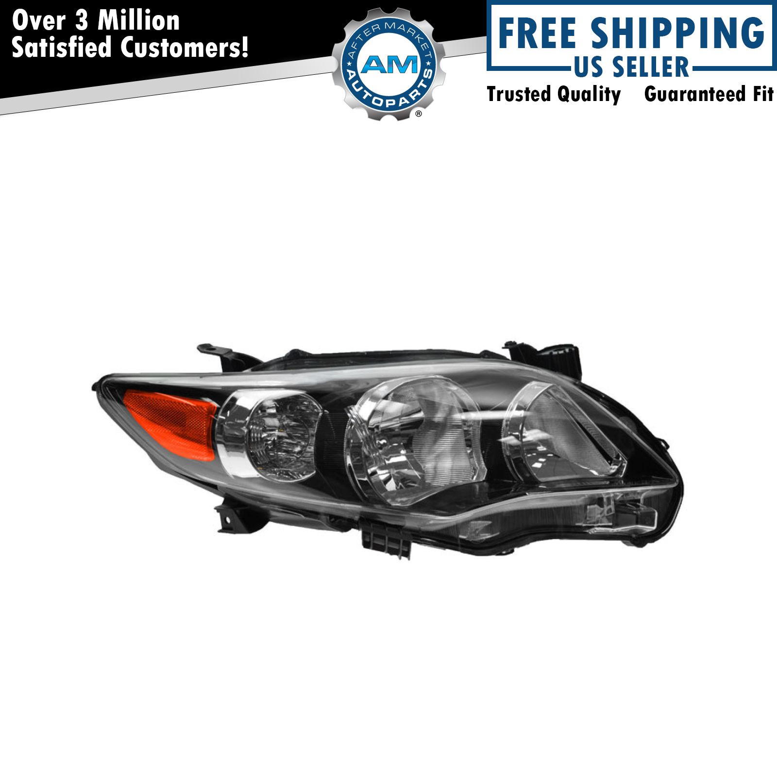 Right Headlight Assembly Passenger Side For 2011-2013 Toyota Corolla TO2503204