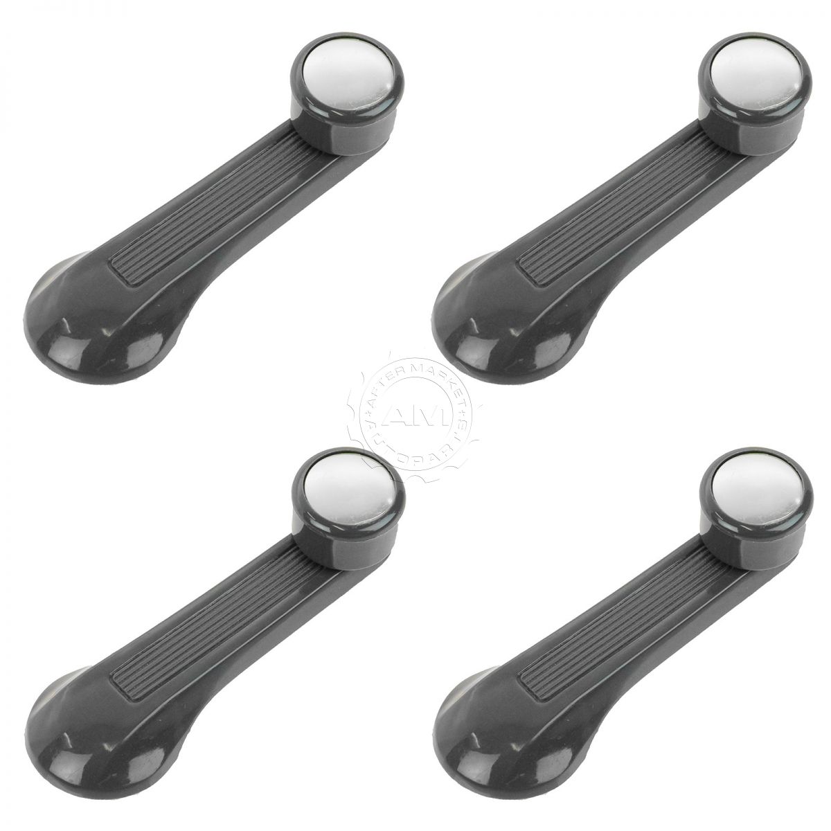 Window Crank Lever Handle Gray & Chrome Set of 4 for 8400 Honda Civic