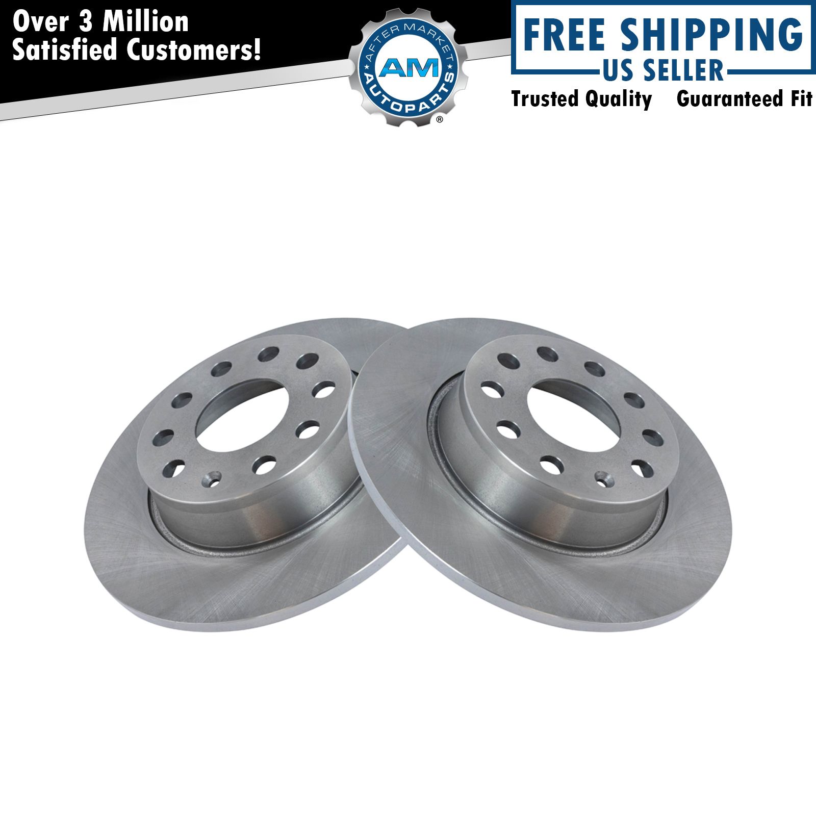 Rear Disc Brake Rotors Left & Right Pair for Audi A3 VW EOS Golf Jetta