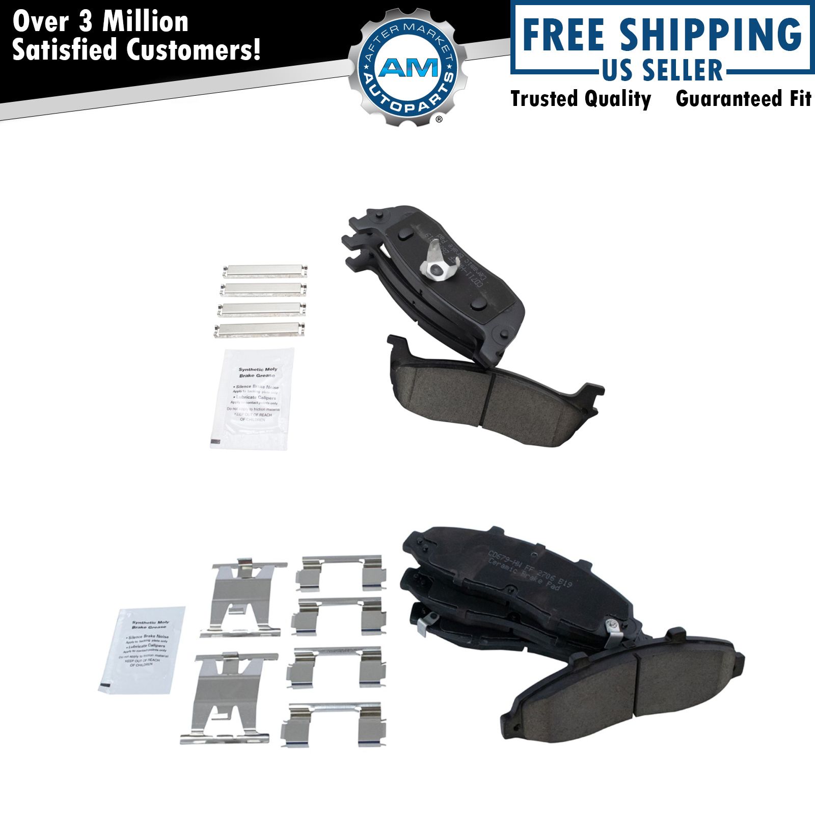 TRQ Front Ceramic Brake Pads Compatible with 2021 Ford F-150 : Buy Online at Best Price in KSA - Souq is now
