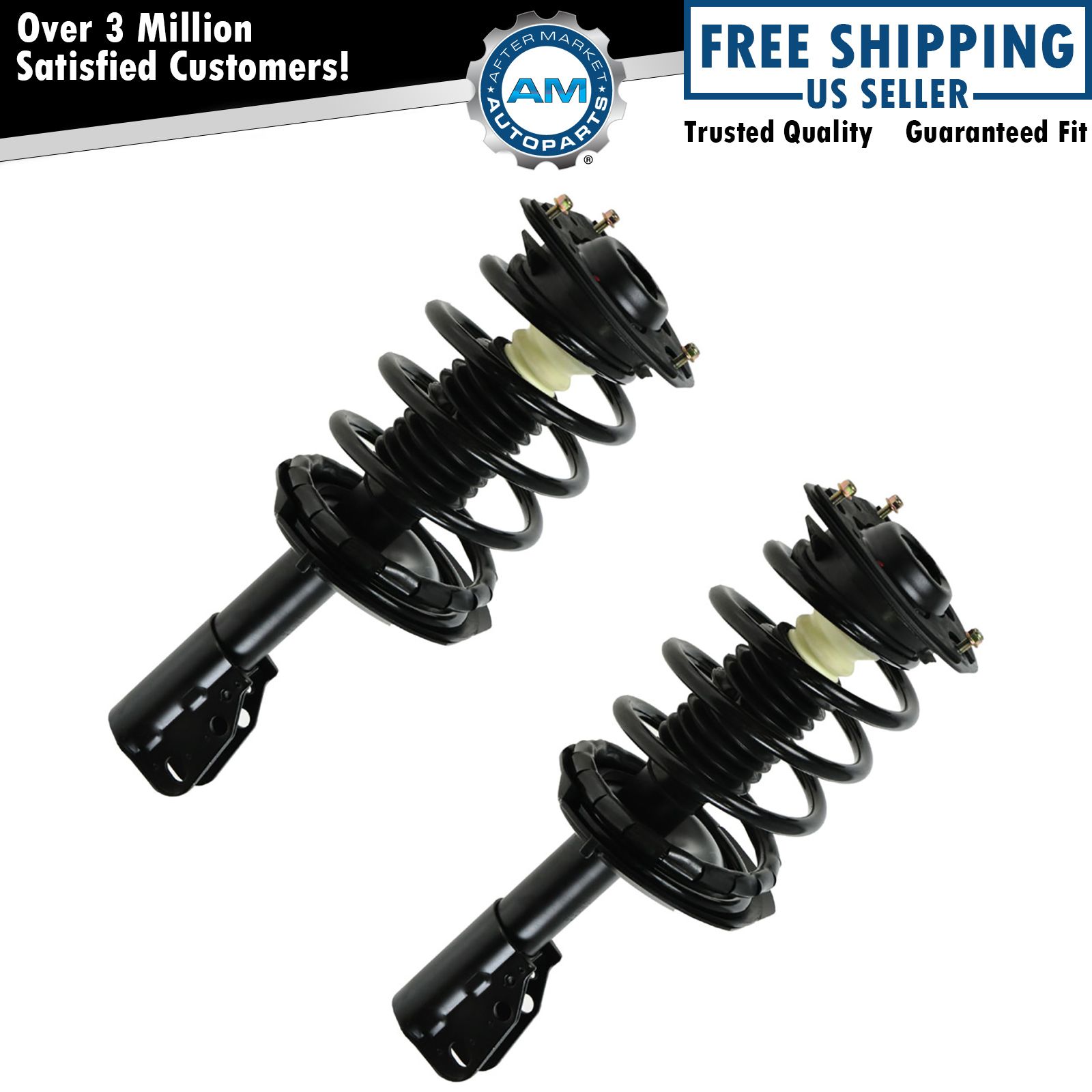 Front Loaded Quick Complete Strut Spring Mount Assembly Pair Set 2pc New