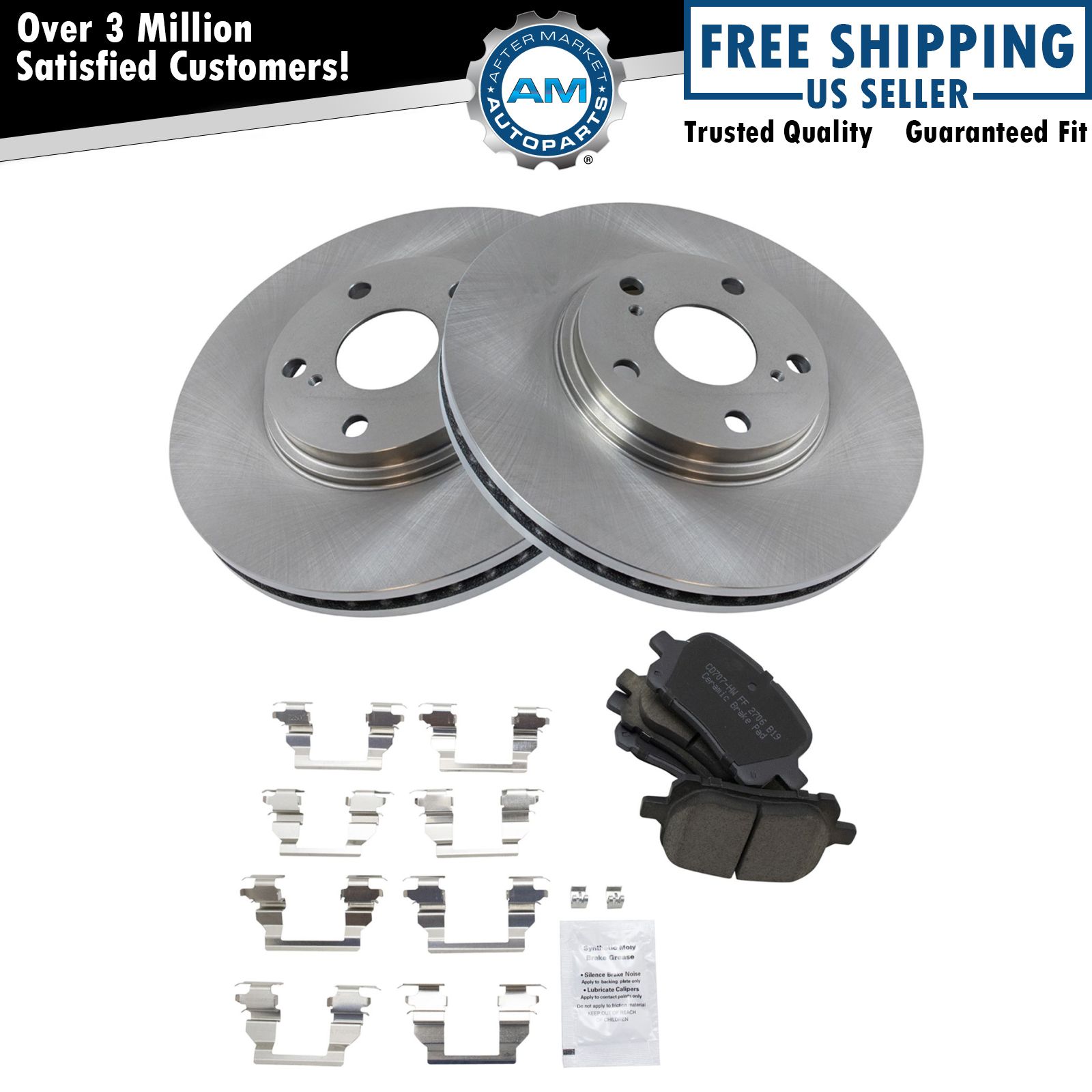 Front Brake Pad & Rotor Kit Brake Rotor For 1999-2001 Lexus RX300