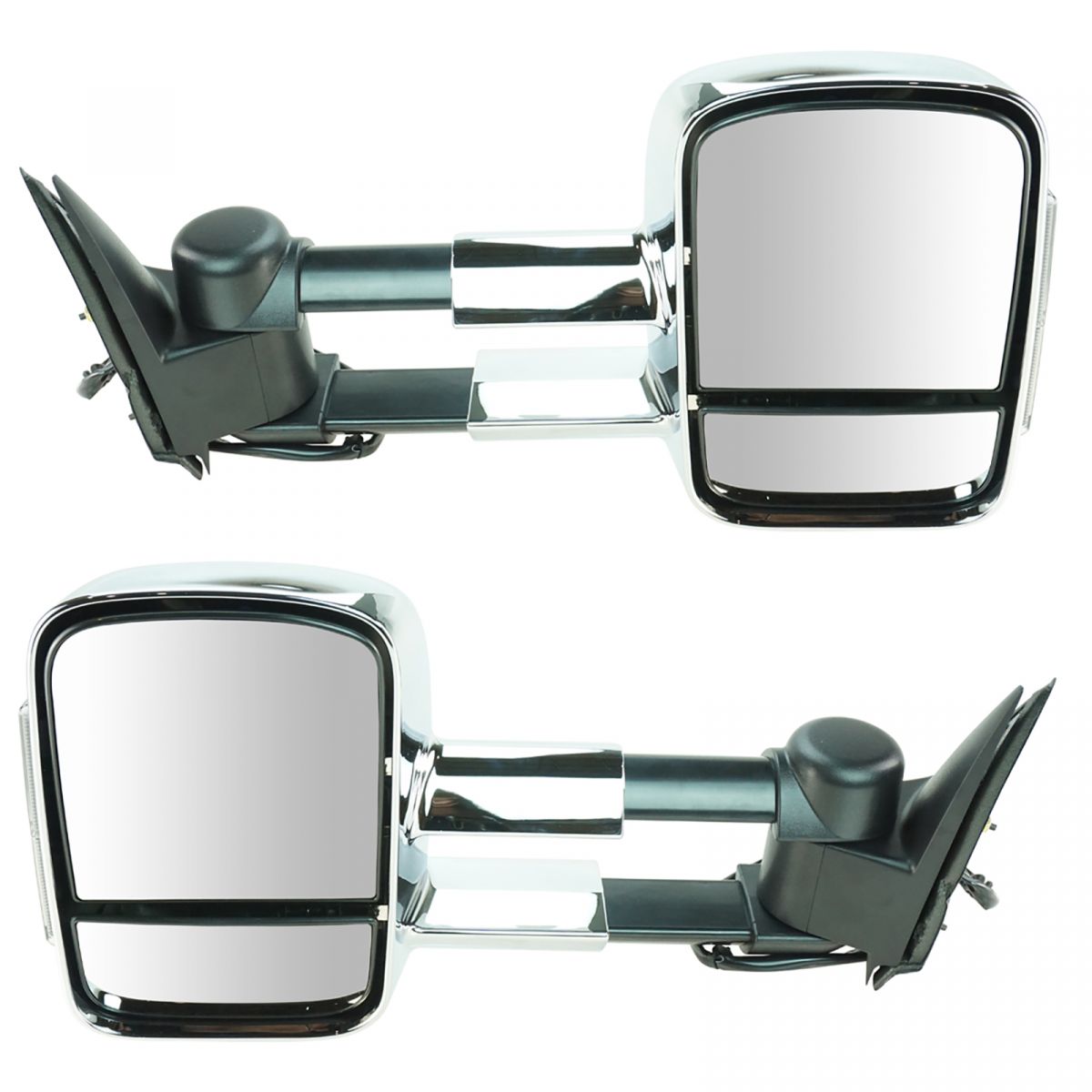 Towing Power Heated Turn Signal Side Mirrors Chrome Pair Set for Chevy GMC Truck eBay
